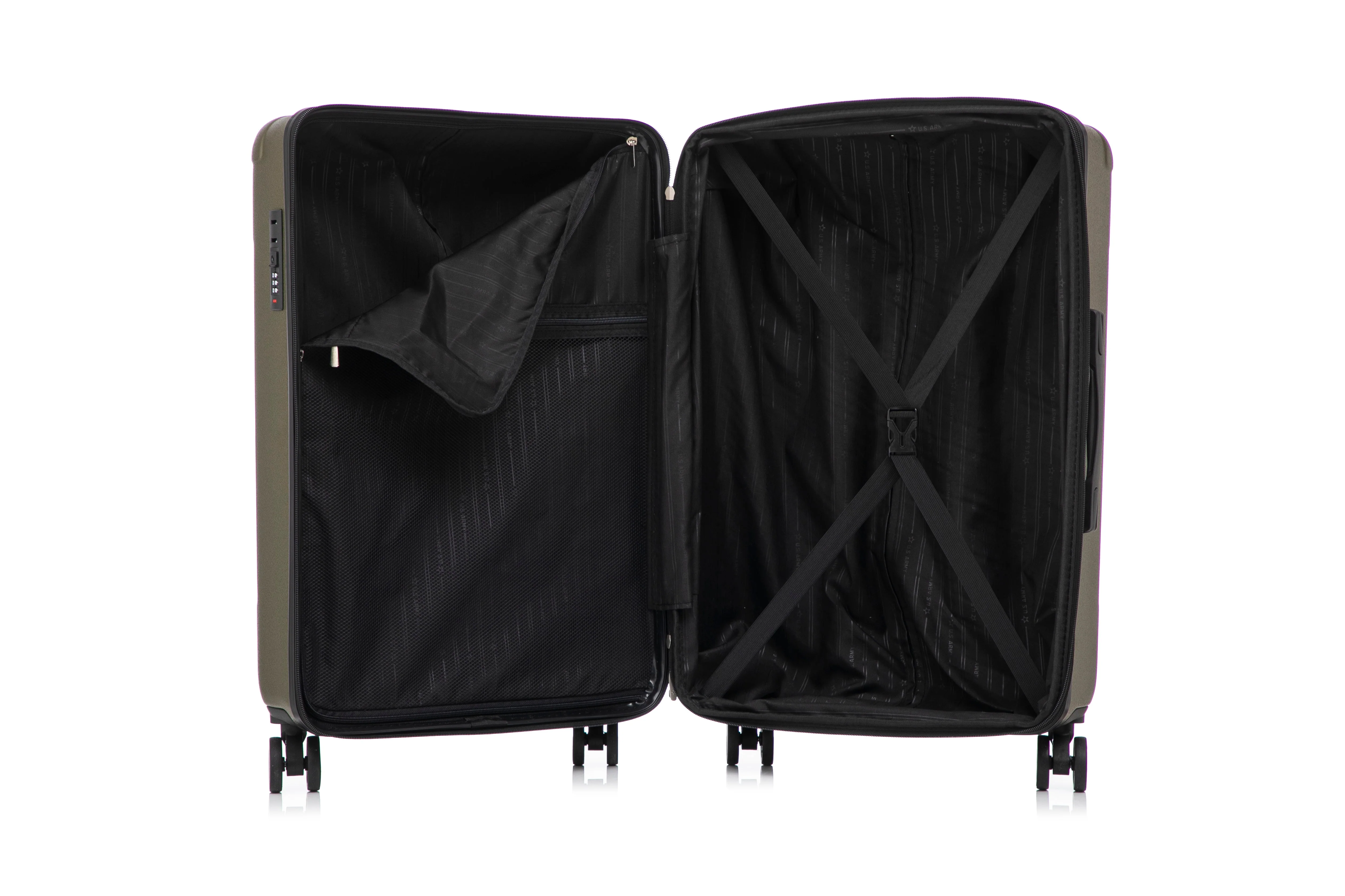 Hawk Expandable 3-Piece Hardside Spinner Luggage Set - 20" 24" 28" with Combination Lock - Image 55