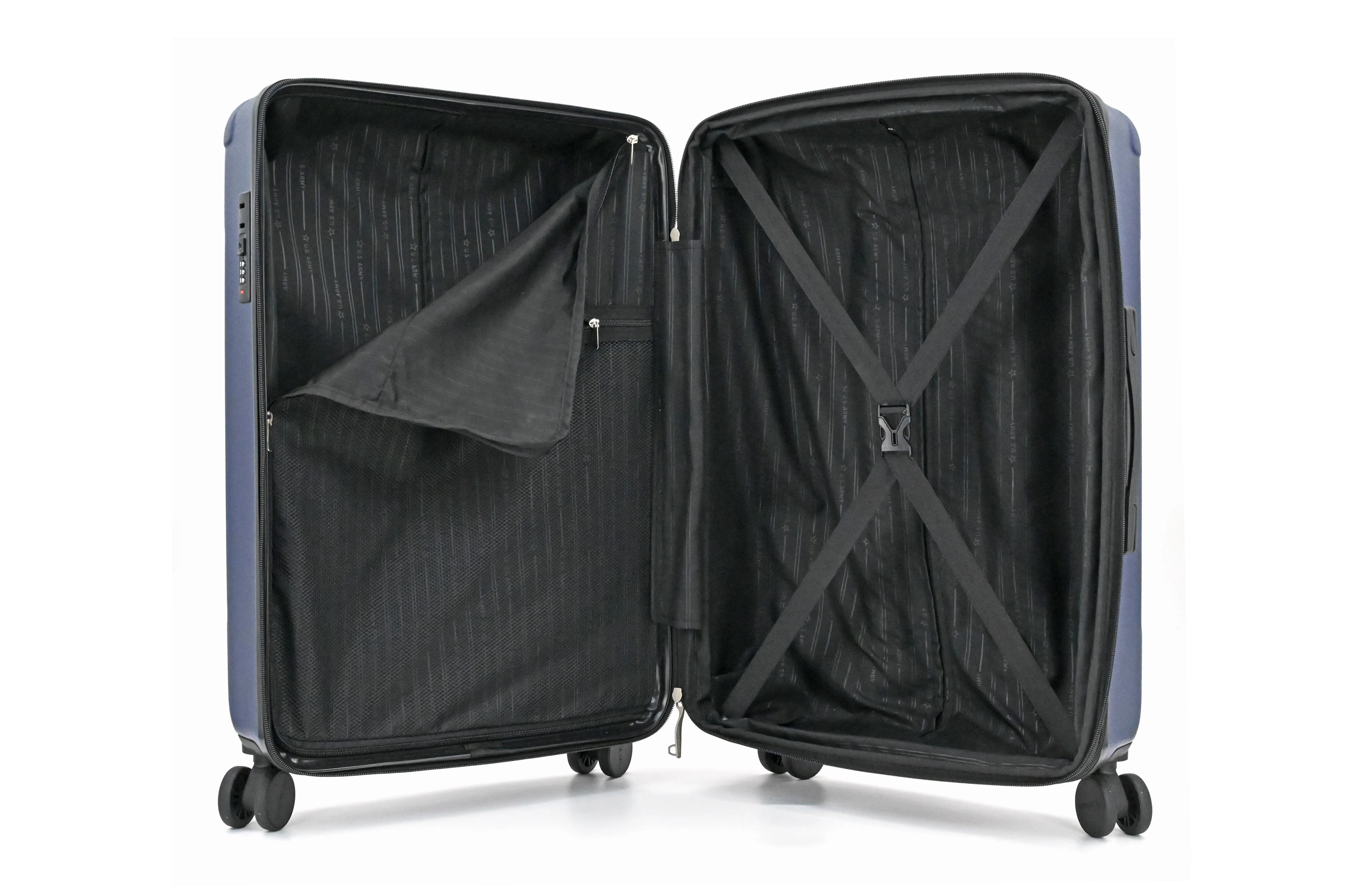 Hawk Expandable 3-Piece Hardside Spinner Luggage Set - 20" 24" 28" with Combination Lock - Image 81