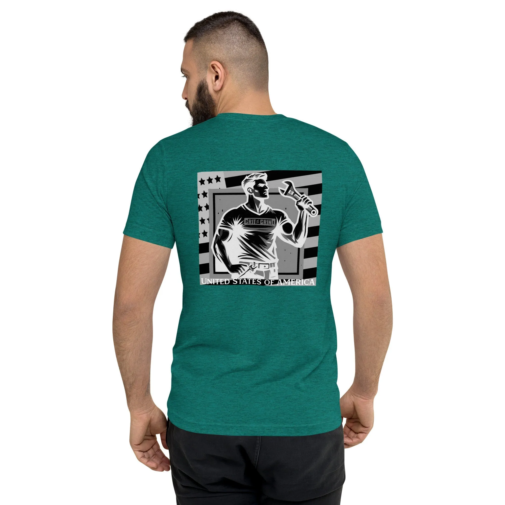 US Grit Grind Black/White T-shirt - Image 12