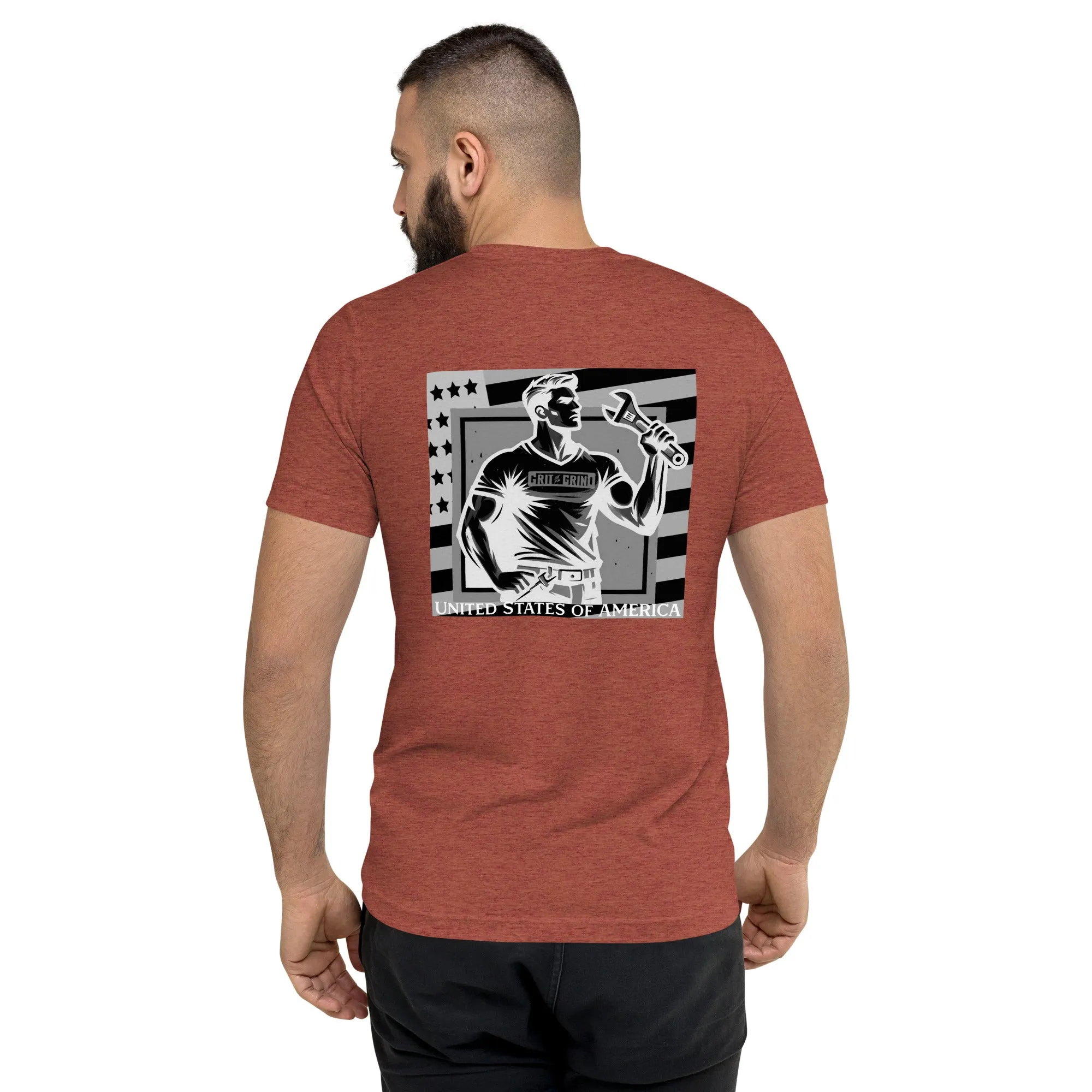 US Grit Grind Black/White T-shirt - Image 18