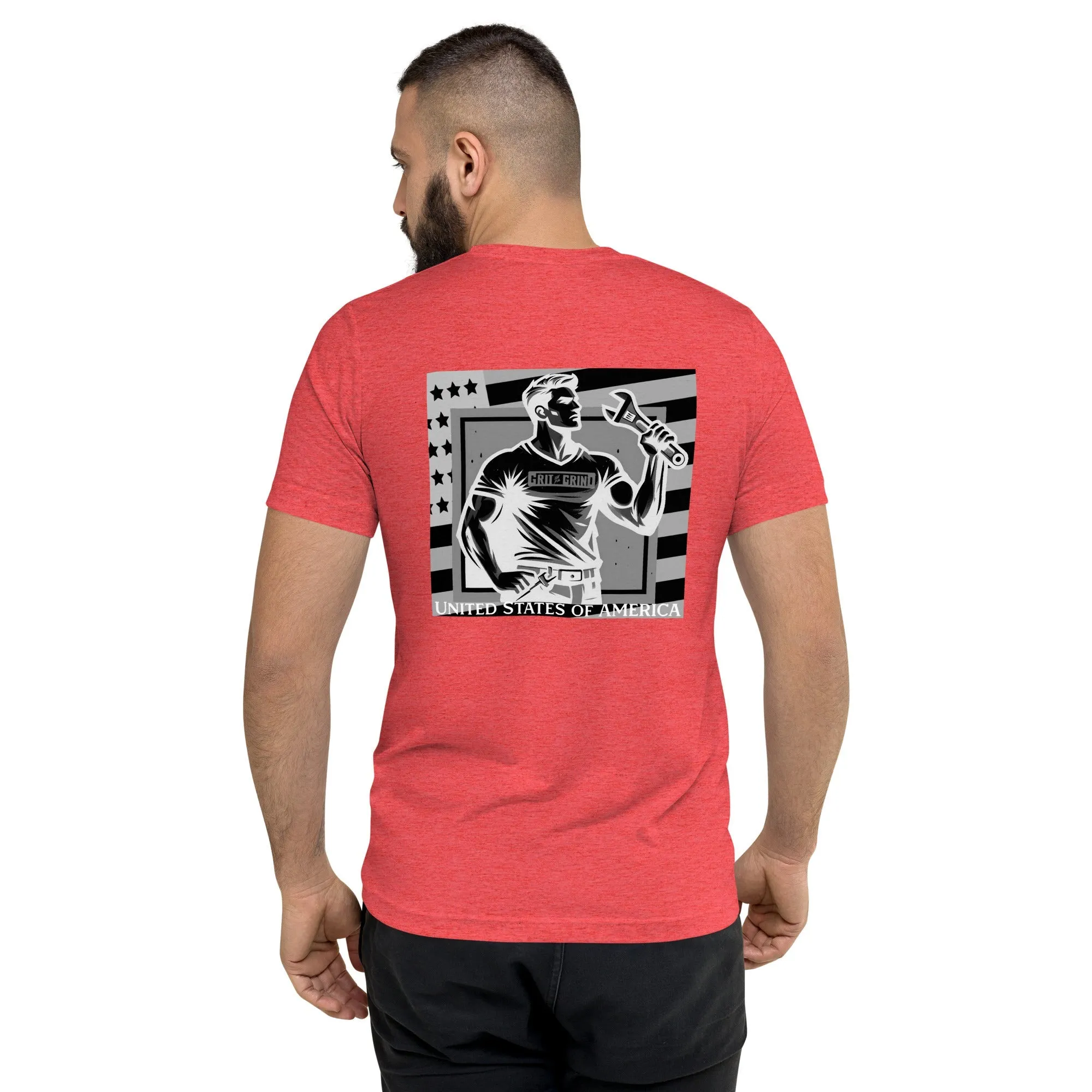 US Grit Grind Black/White T-shirt - Image 24