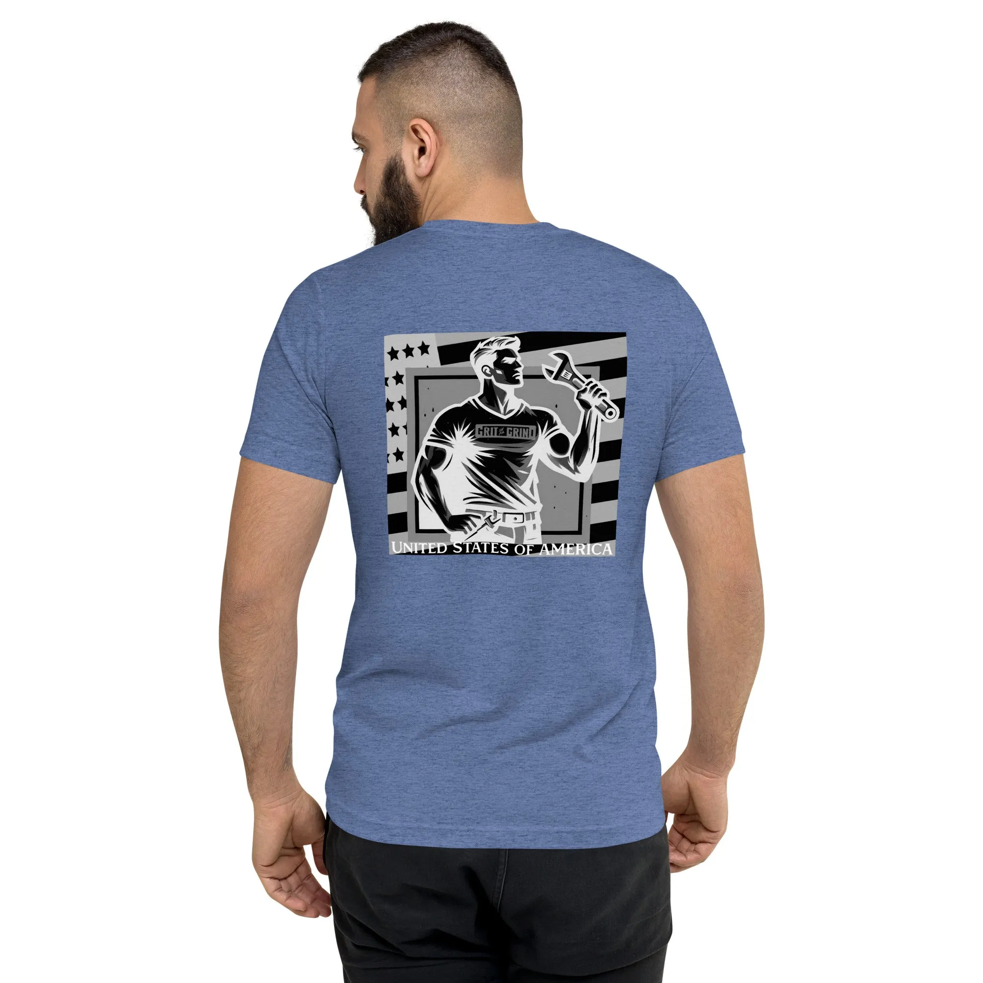 US Grit Grind Black/White T-shirt - Image 30