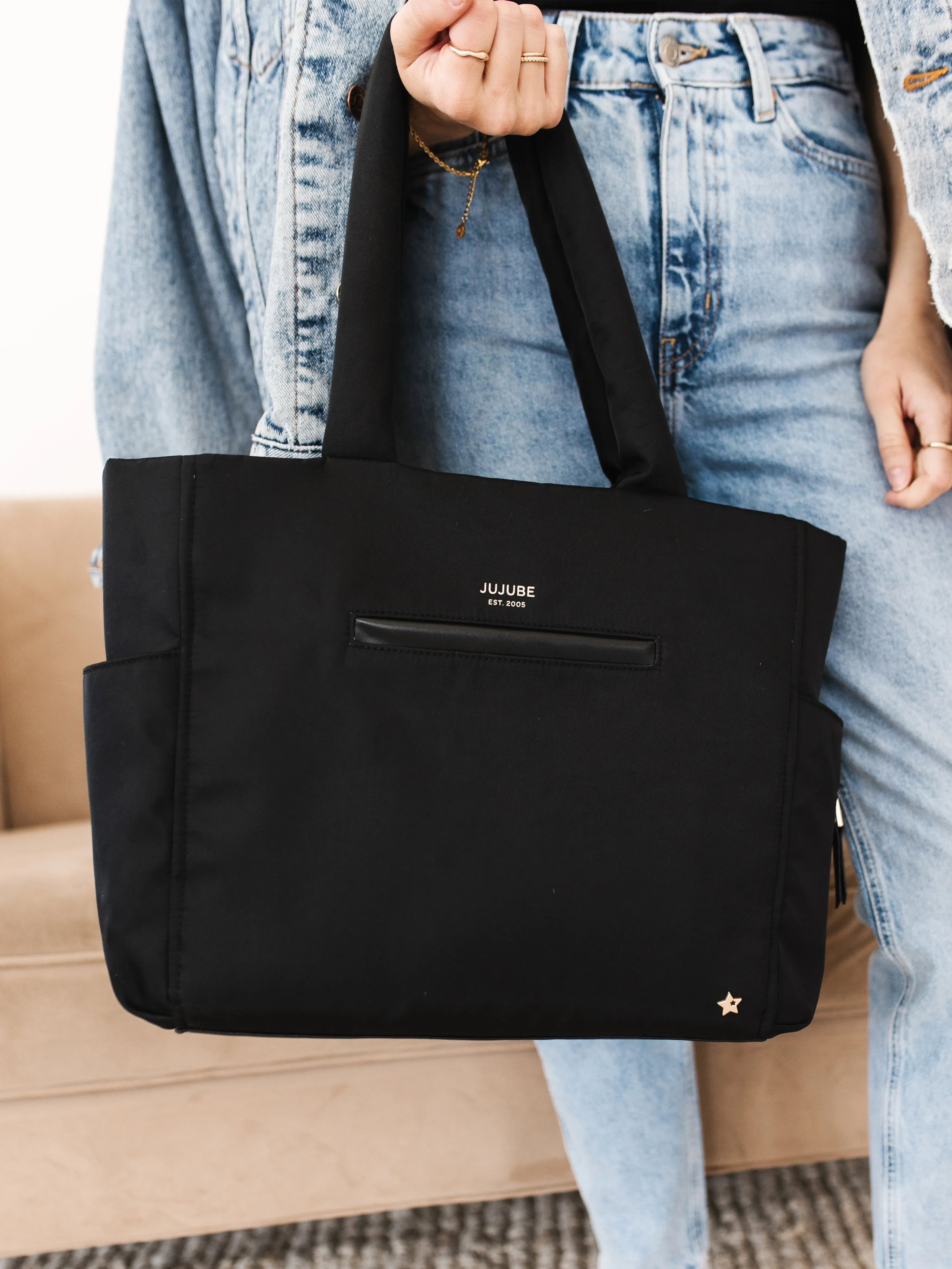Utility-Strap Tote Black - Image 7