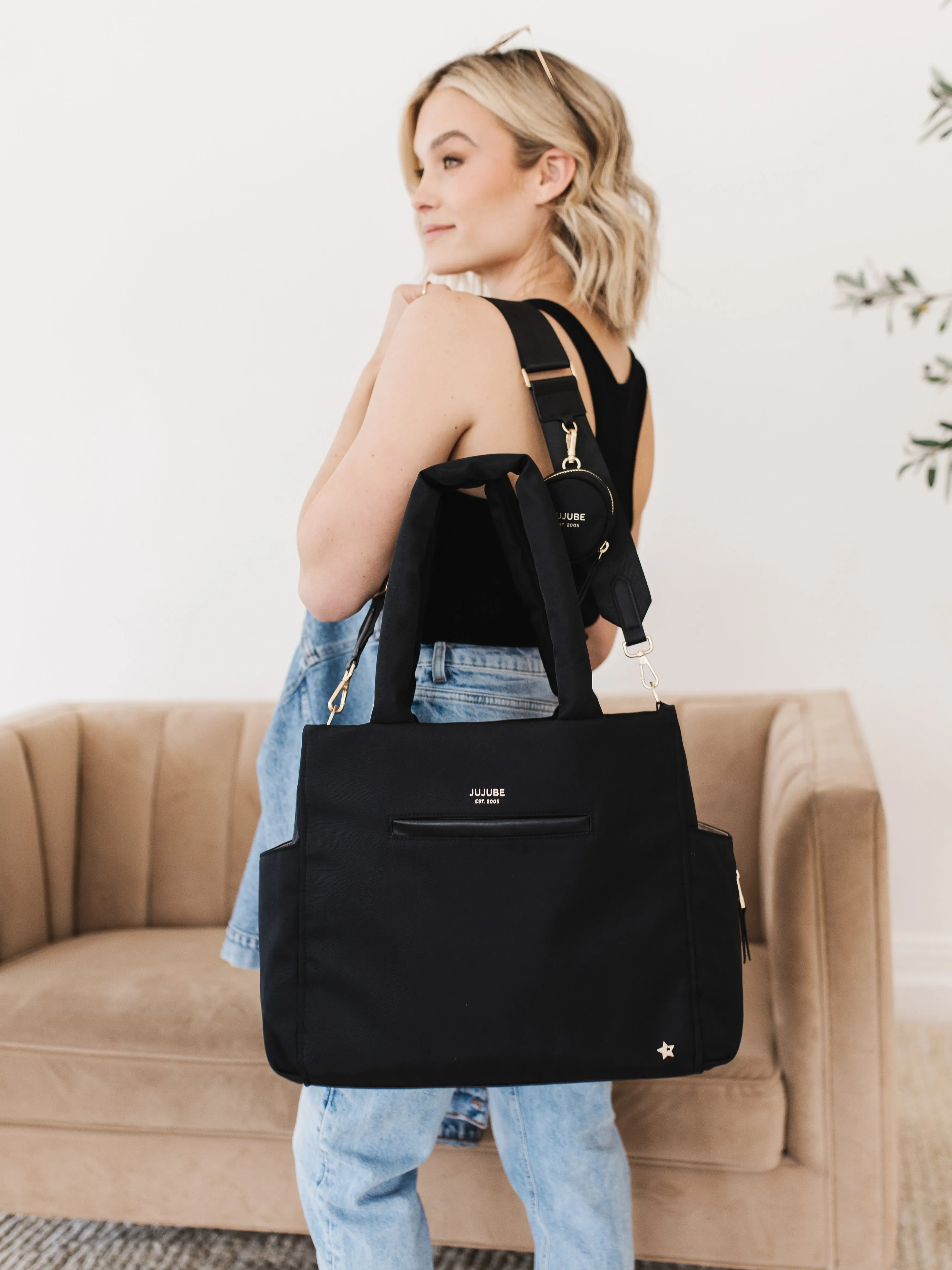 Utility-Strap Tote Black - Image 9