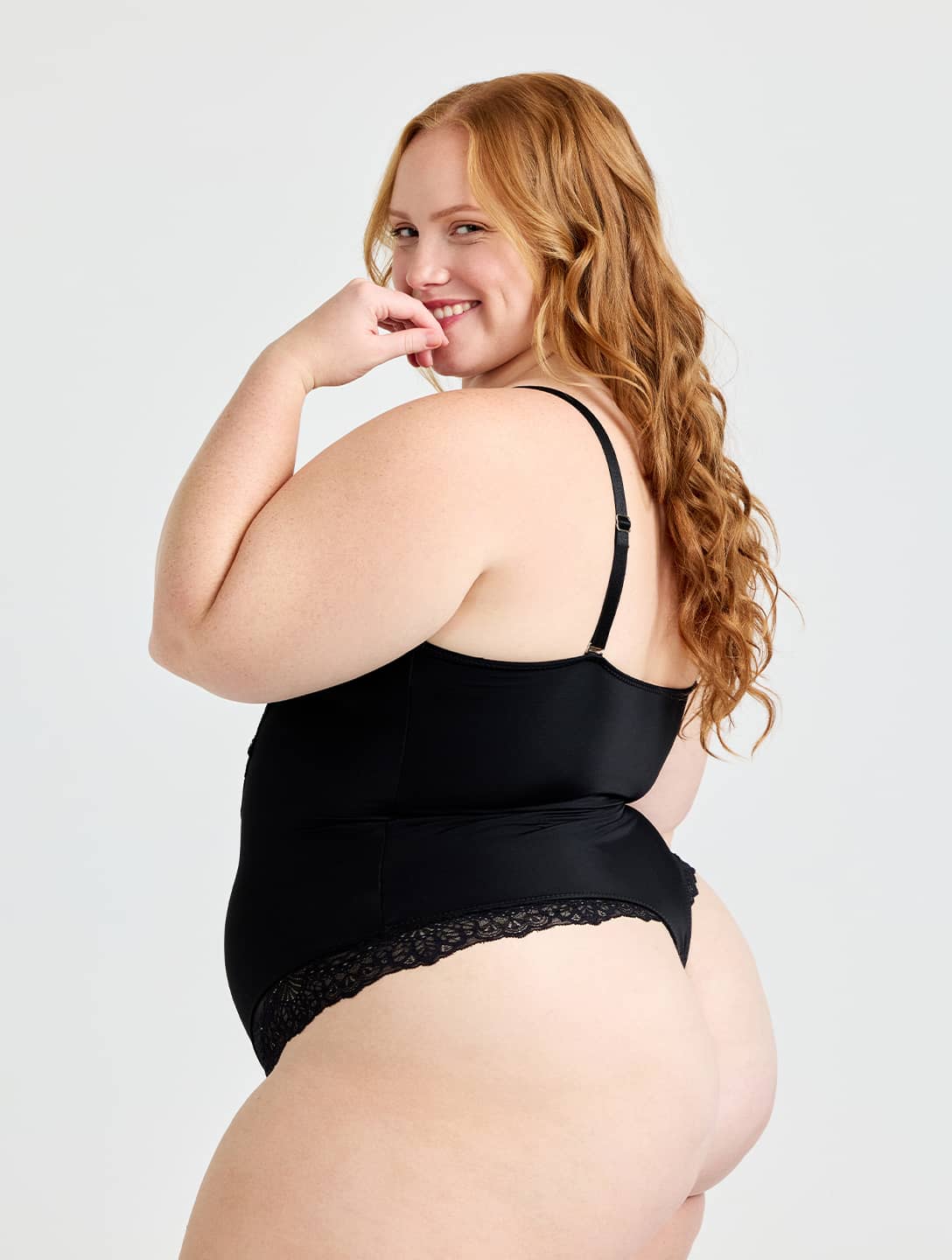 V-Neck Half Laced Bodysuit - Image 6