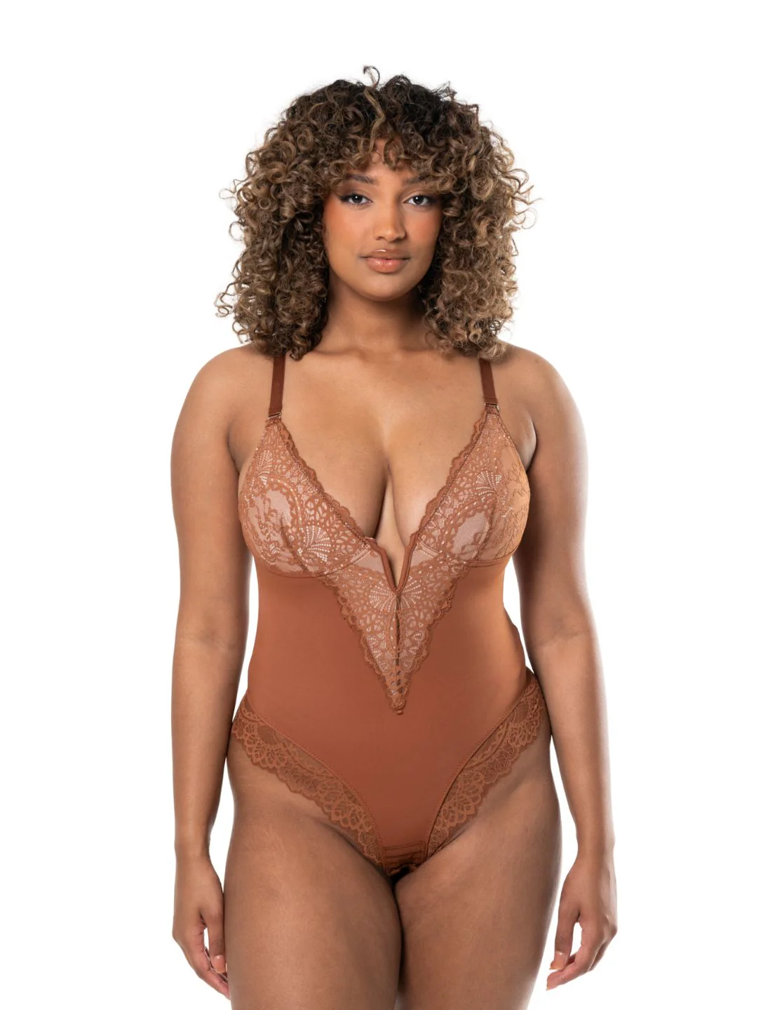 V-Neck Half Laced Bodysuit - Image 7