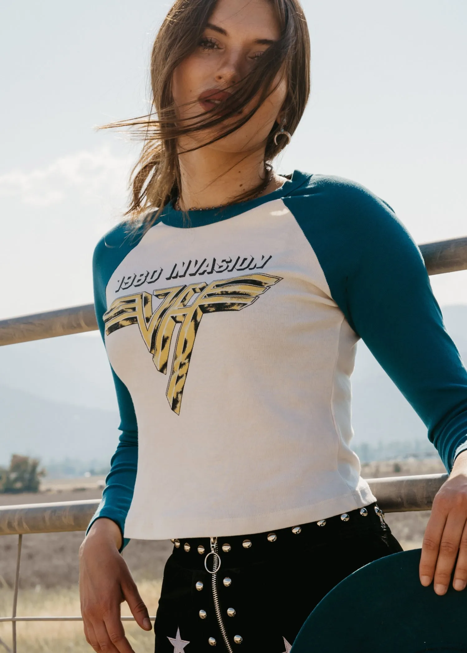 Van Halen 1980 Invasion Raglan Band Shirt by Daydreamer LA - Image 2