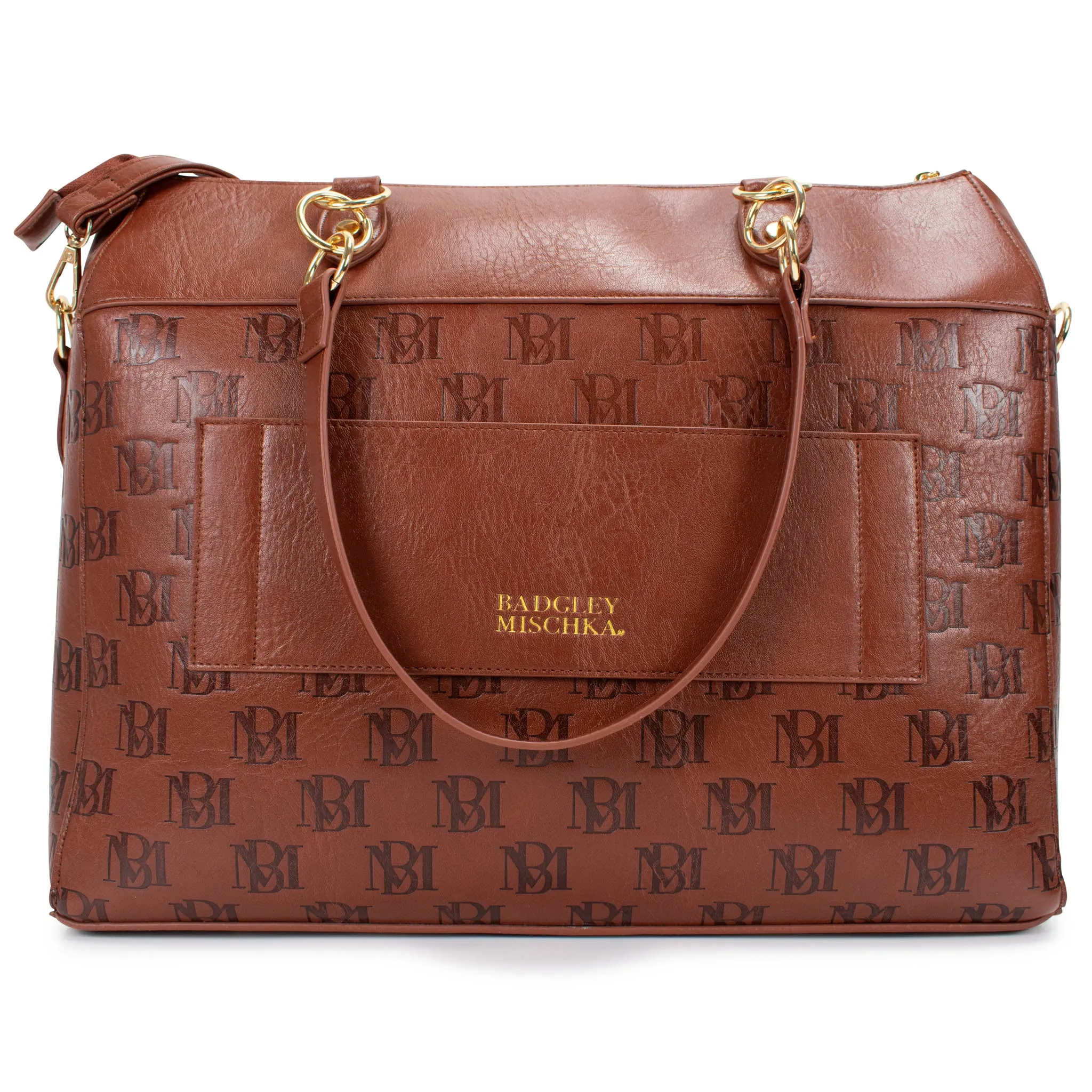 Madalyn Rustic Vegan Leather Weekender Tote Bag - Image 6