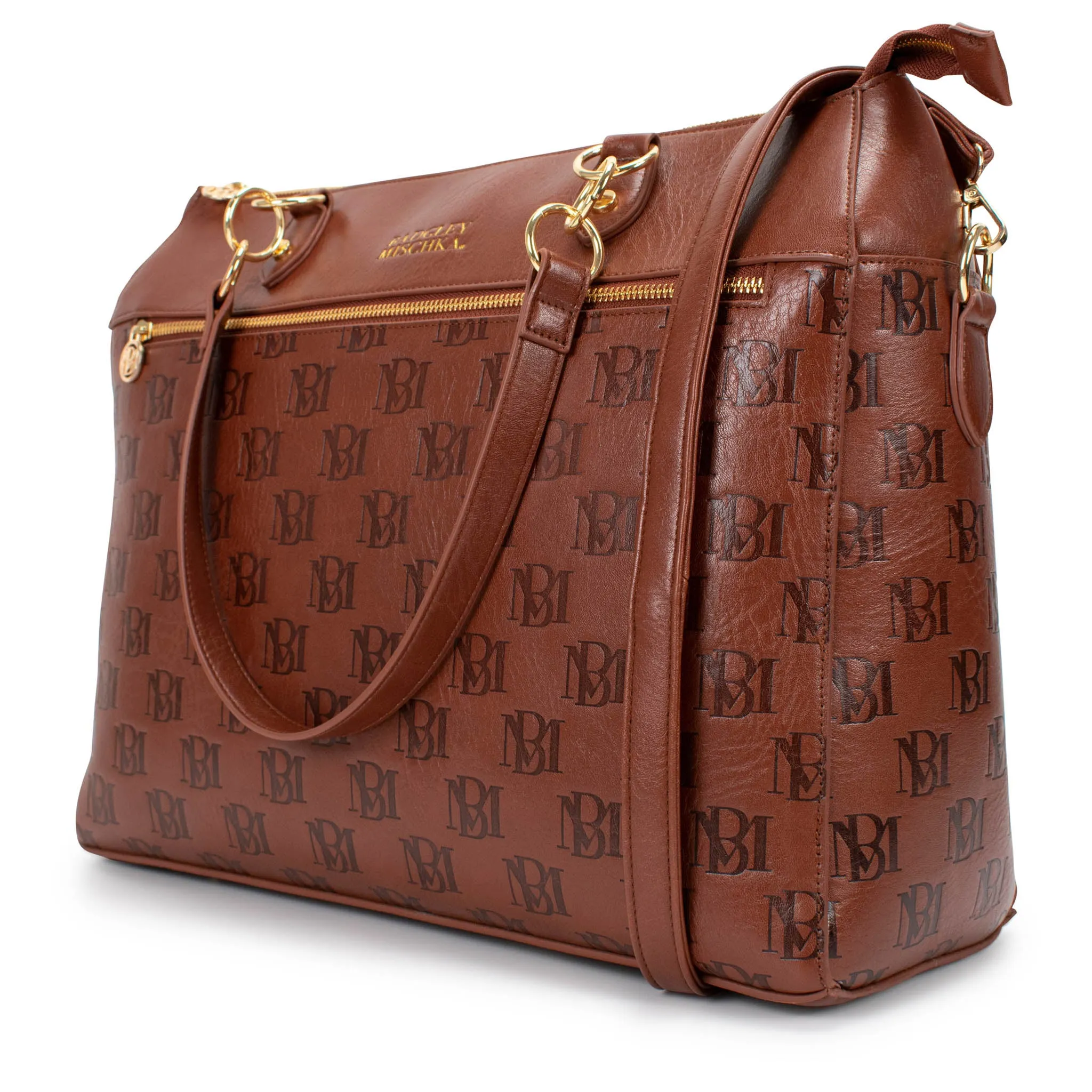 Madalyn Rustic Vegan Leather Weekender Tote Bag - Image 7