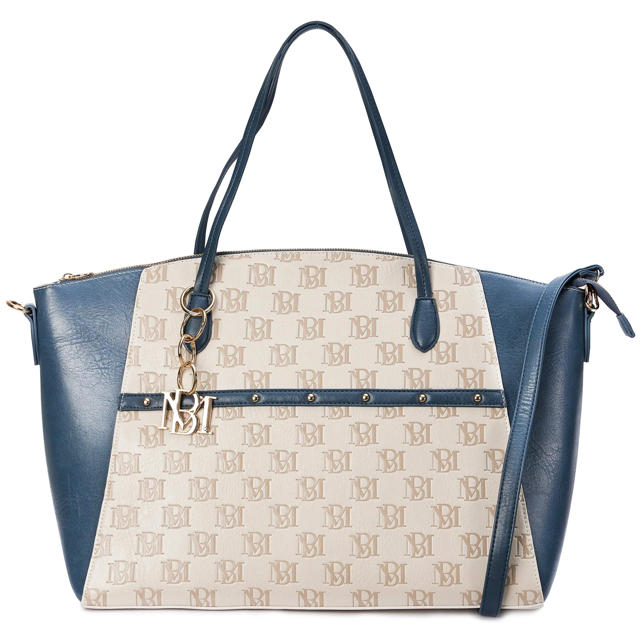 Caroline Vegan Leather Monogram Weekender Duffel Bag - Image 12