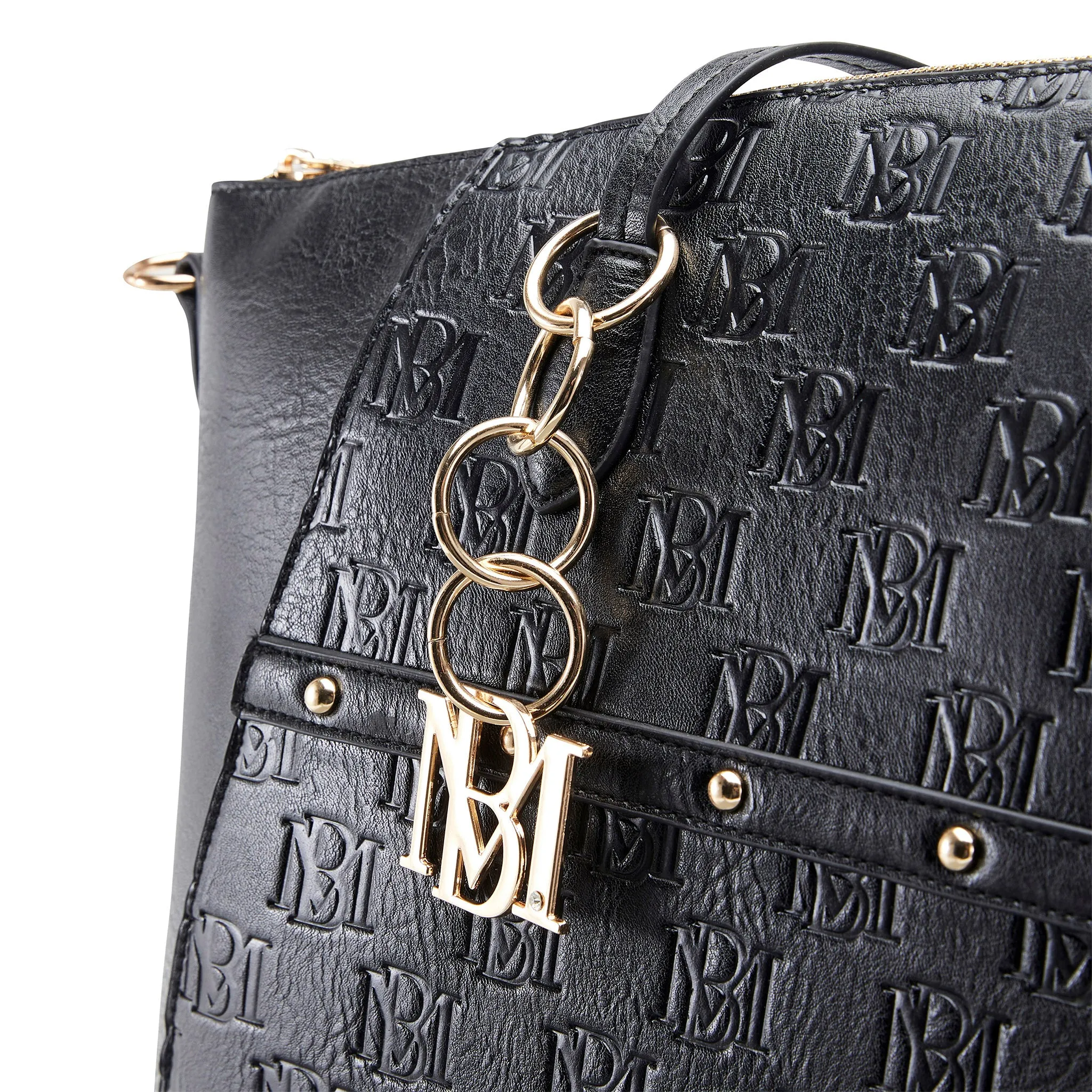 Caroline Vegan Leather Monogram Weekender Duffel Bag - Image 9