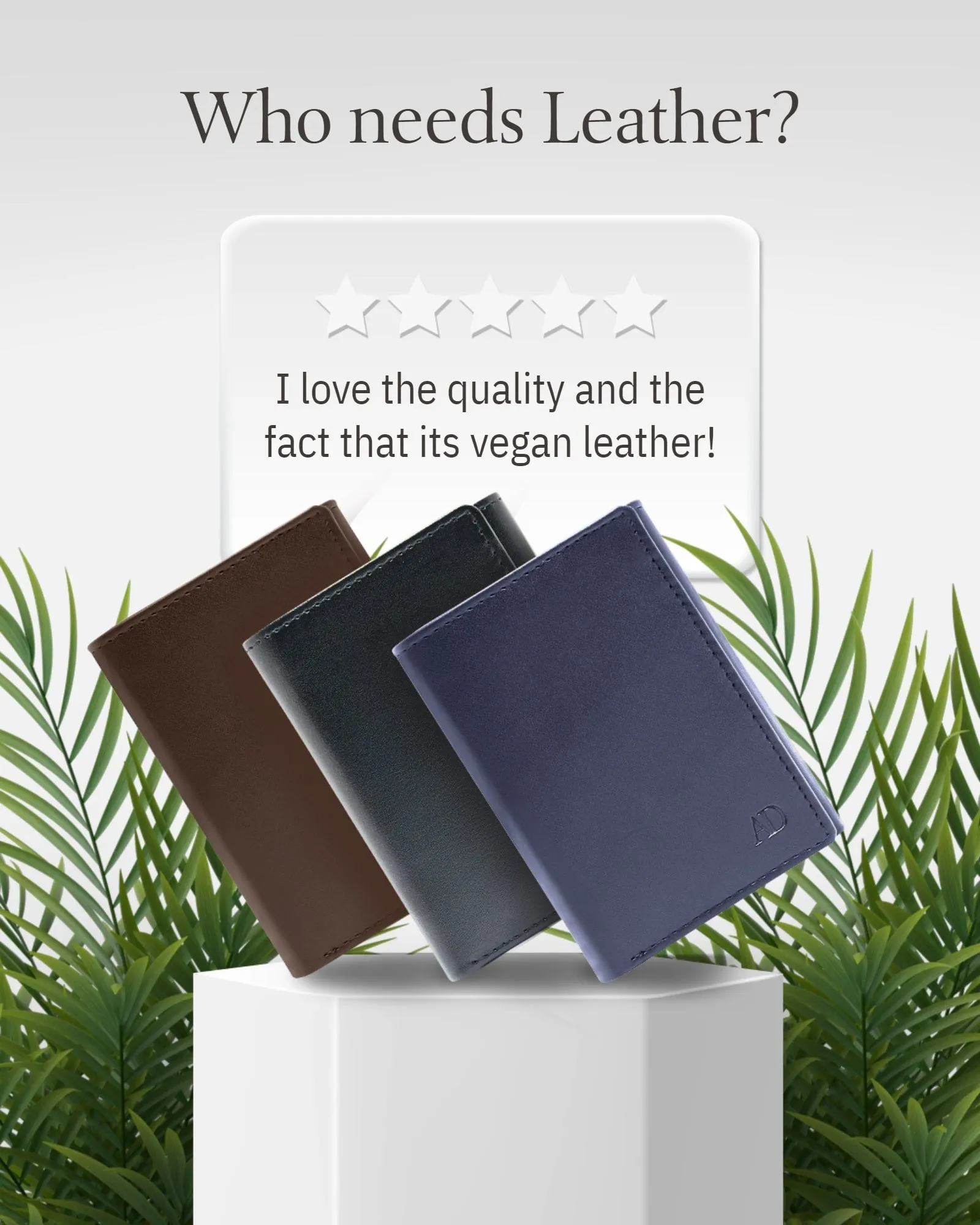 Vegan Trifold Wallet With ID Window - Image 5