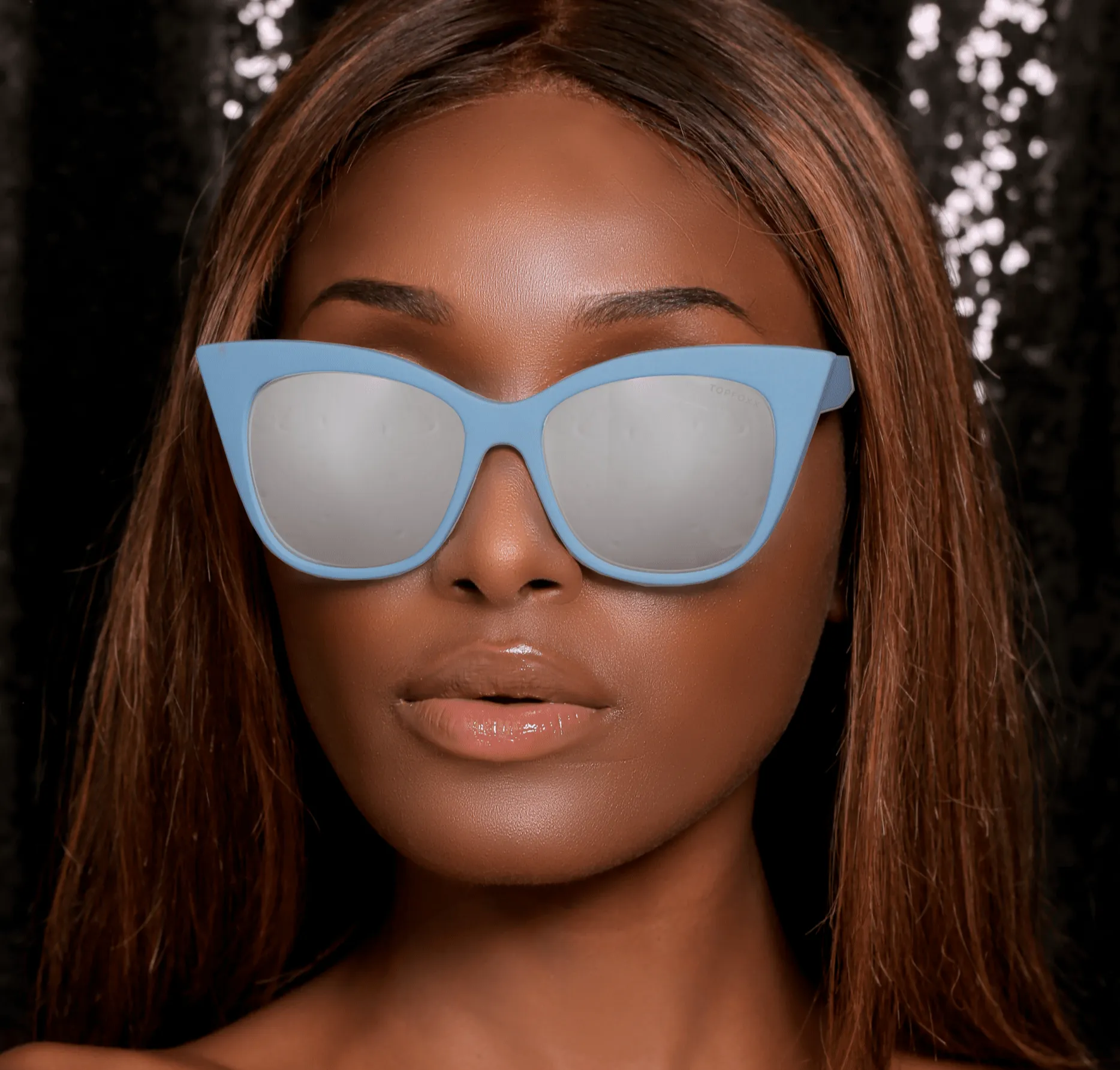 Venice Cateye Sunglasses - Blue - Silver - Image 2
