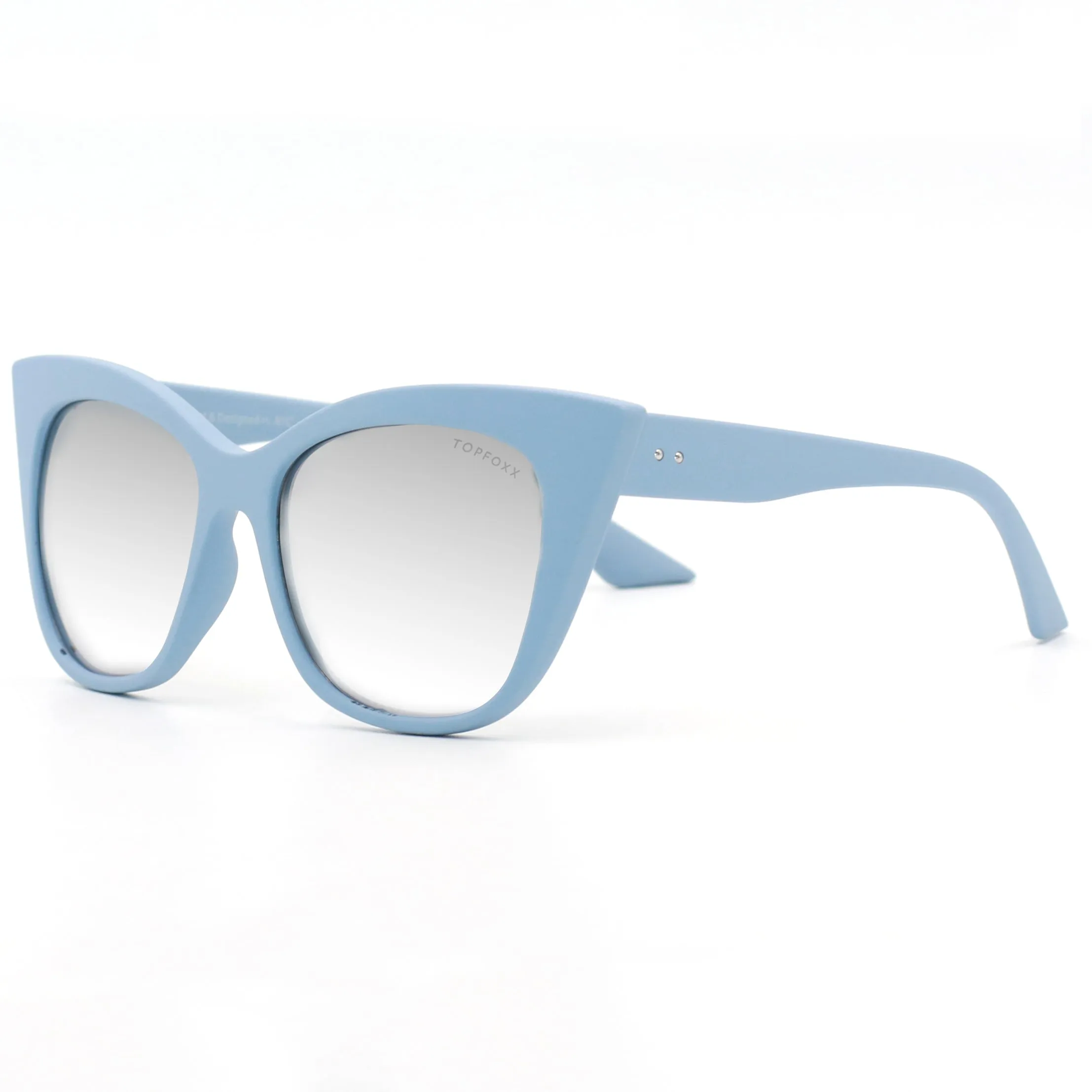 Venice Cateye Sunglasses - Blue - Silver - Image 4