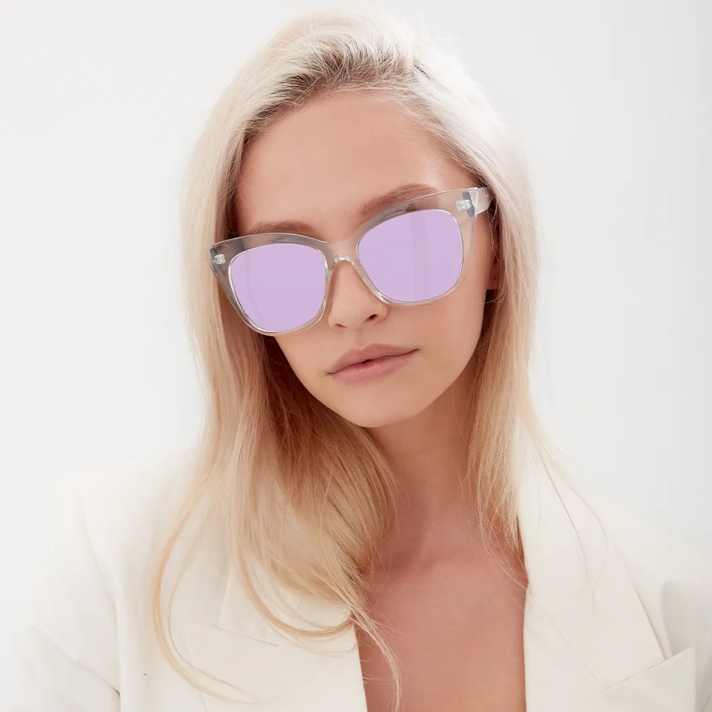 Venice Cateye Sunglasses - Clear Purple - Image 2