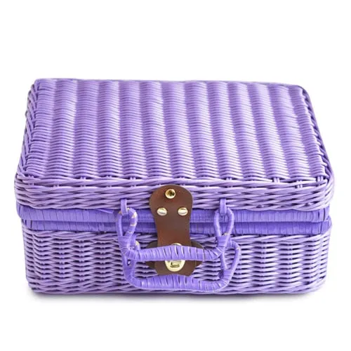 Vintage Handmade Wicker Picnic Basket - Image 10