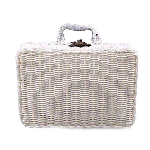 Vintage Handmade Wicker Picnic Basket - Image 11