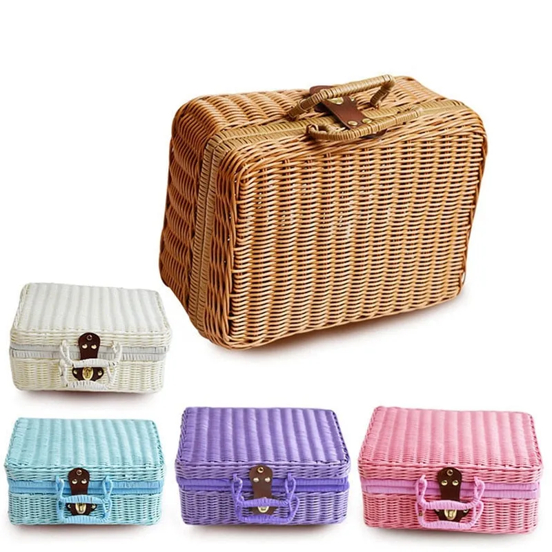 Vintage Handmade Wicker Picnic Basket - Image 6