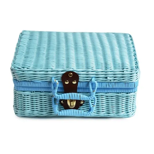 Vintage Handmade Wicker Picnic Basket - Image 8