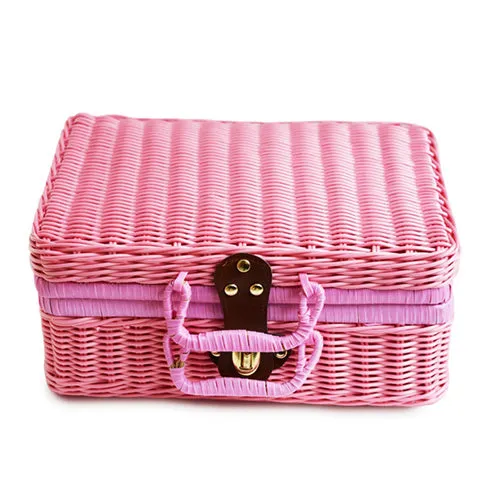 Vintage Handmade Wicker Picnic Basket - Image 9