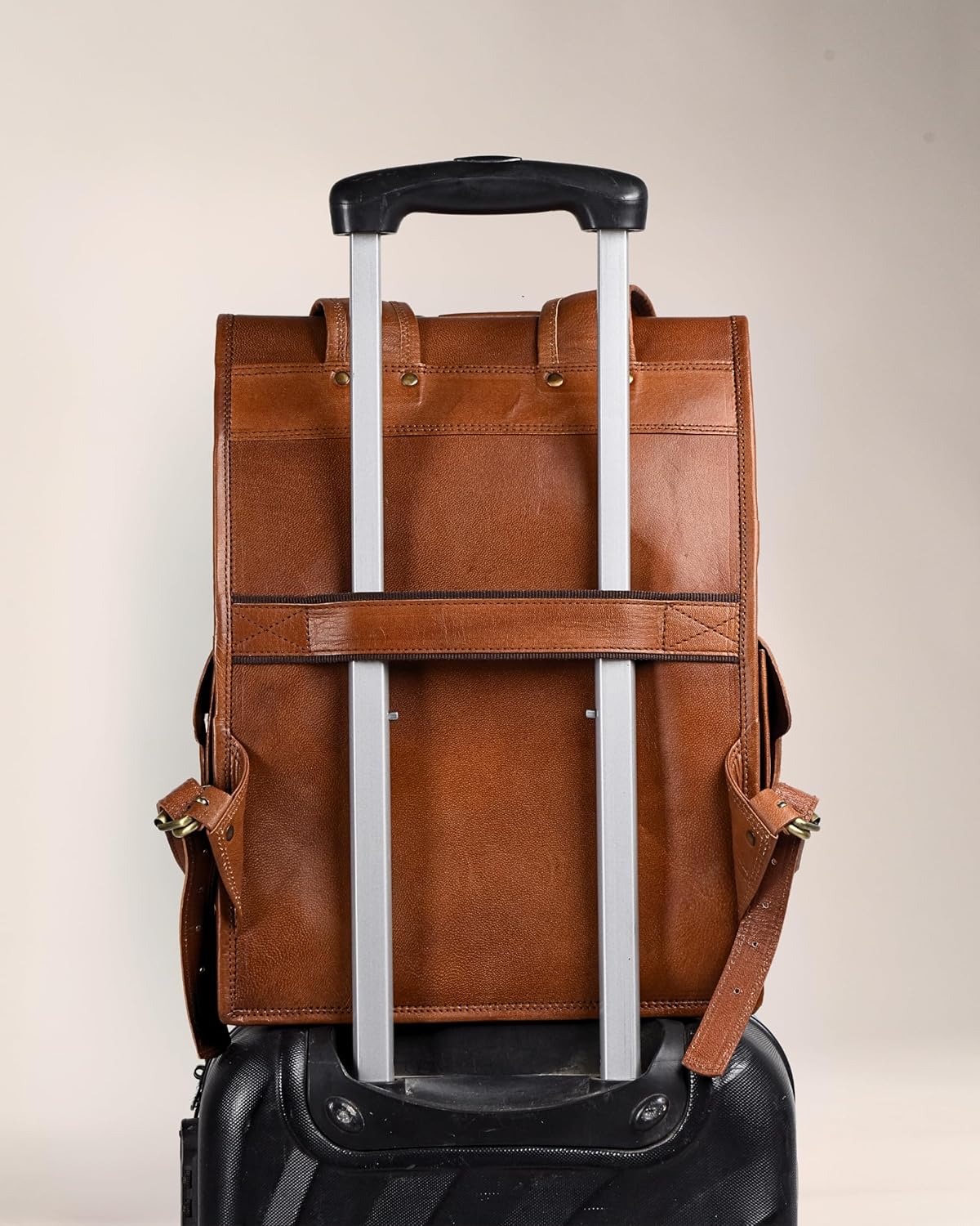 Vintage Leather Backpack Rucksack - Image 8