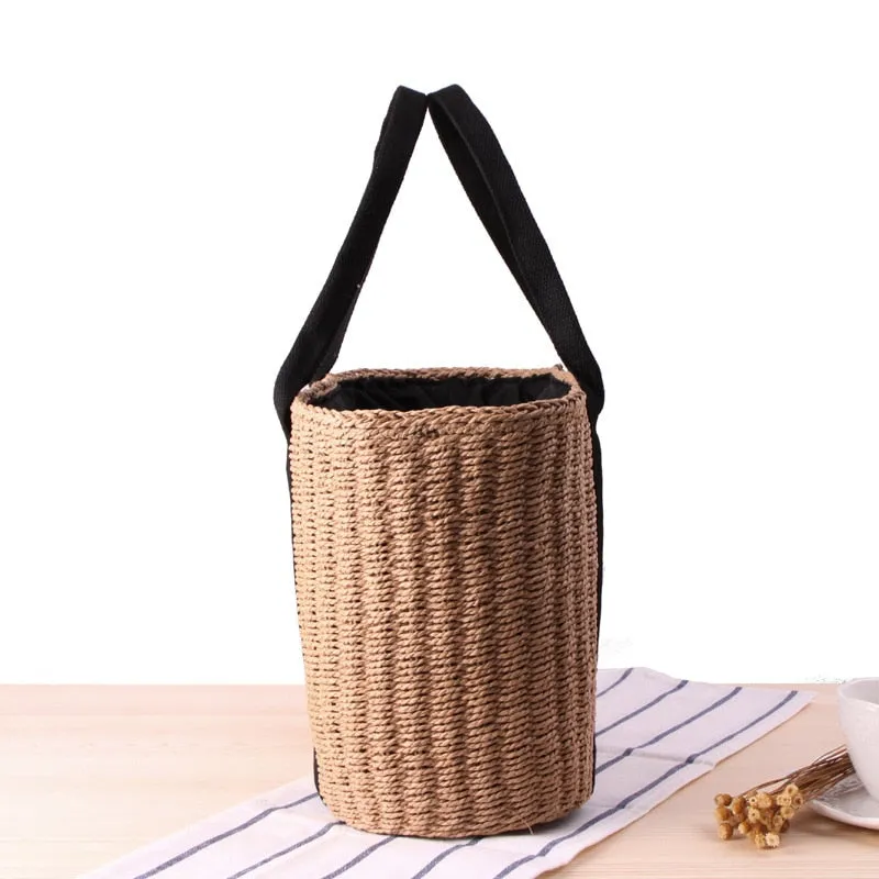 Vintage Straw Beach Bag - Image 3