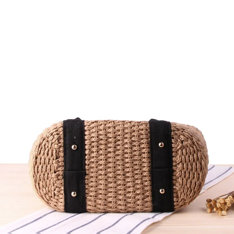 Vintage Straw Beach Bag - Image 4
