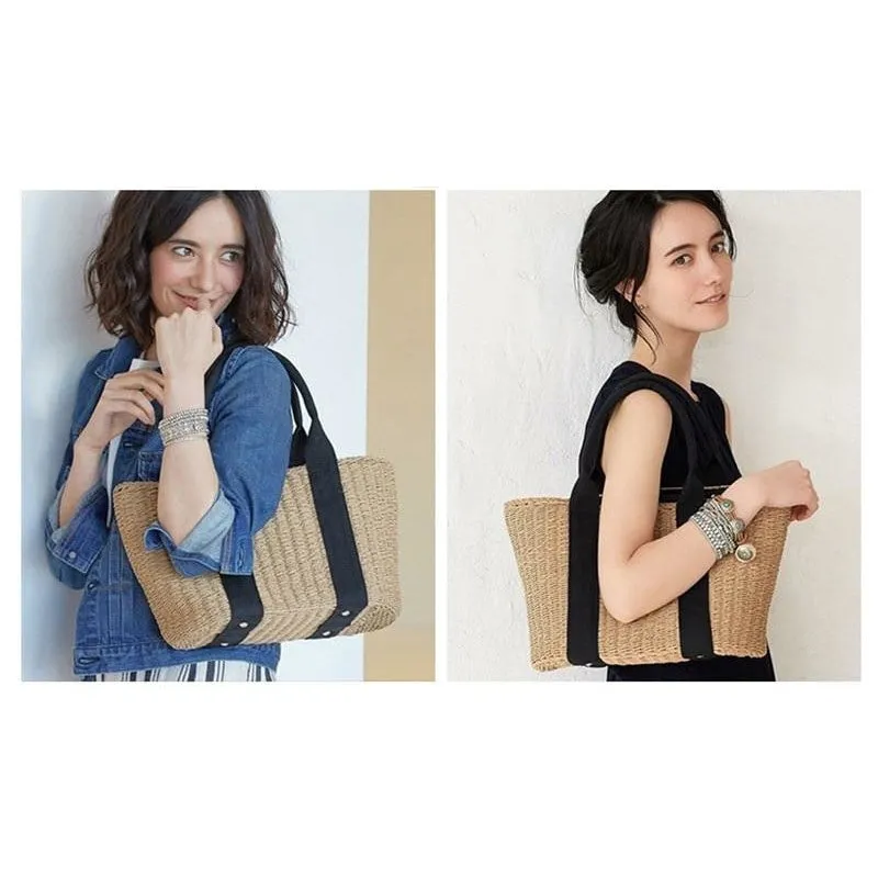 Vintage Straw Beach Bag - Image 6