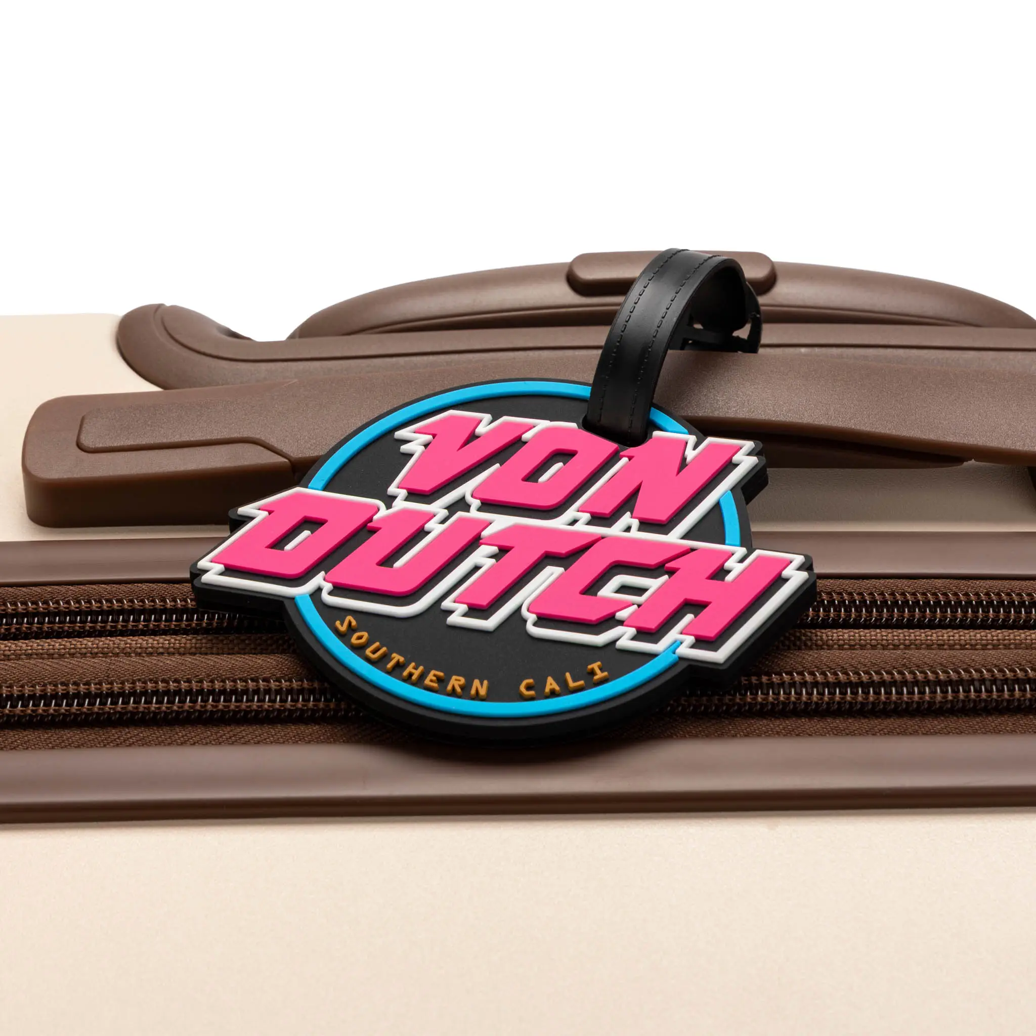 80s Neon 2-Piece Suitcase ID Tag Set with Adjustable Straps - Image 3