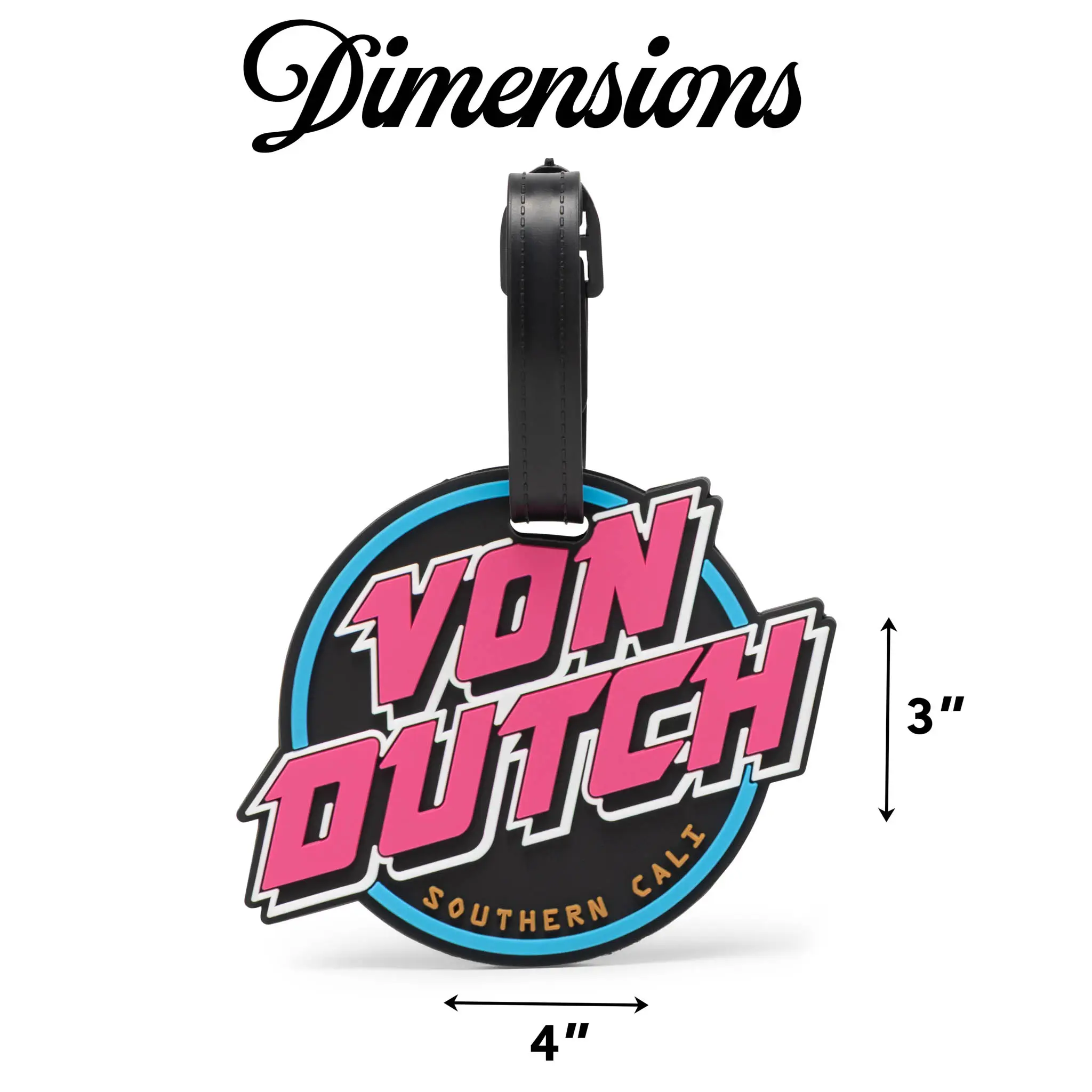 80s Neon 2-Piece Suitcase ID Tag Set with Adjustable Straps - Image 5