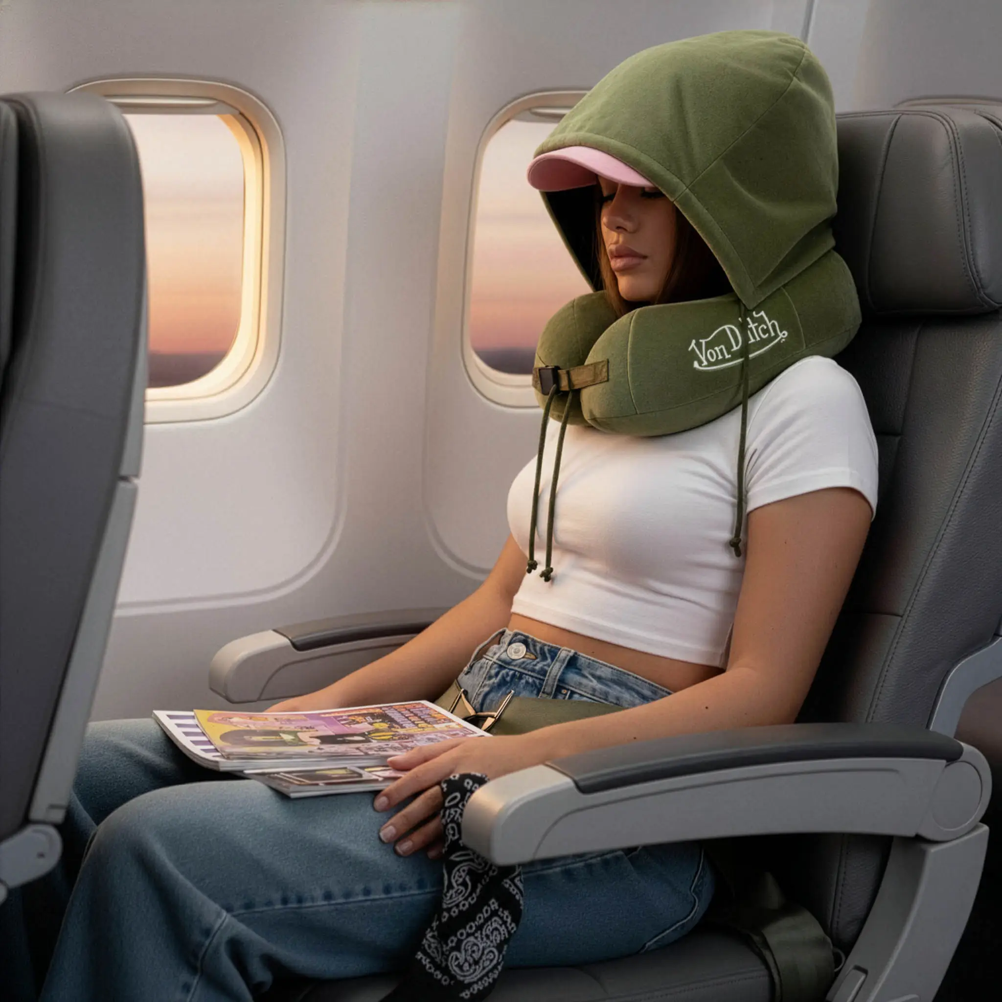 Eyeconic Hooded Ergonomic Memory Foam Travel Neck Pillow - Image 10