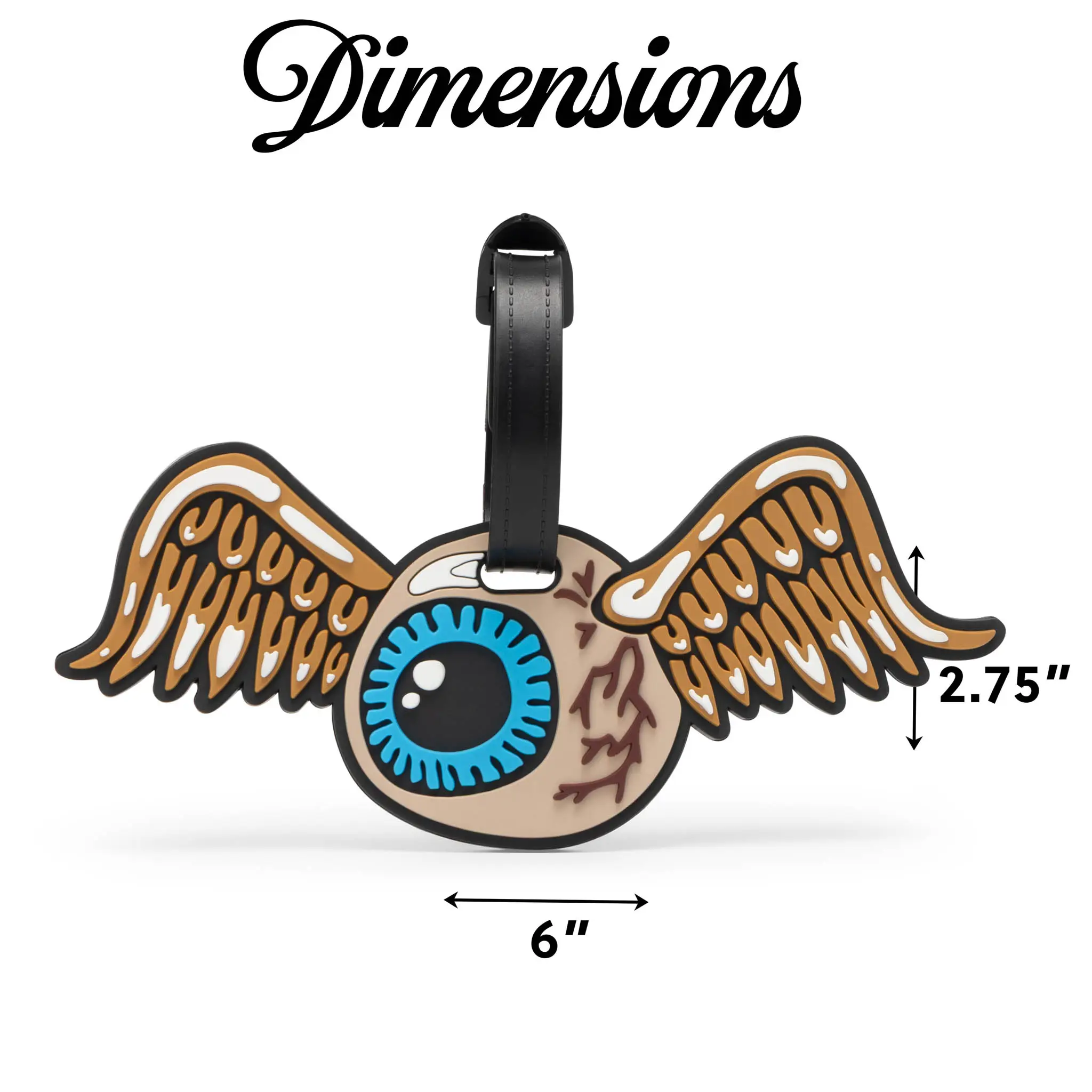 Flying Eyeball 2-Piece Suitcase ID Tag Set with Adjustable Straps - Image 5