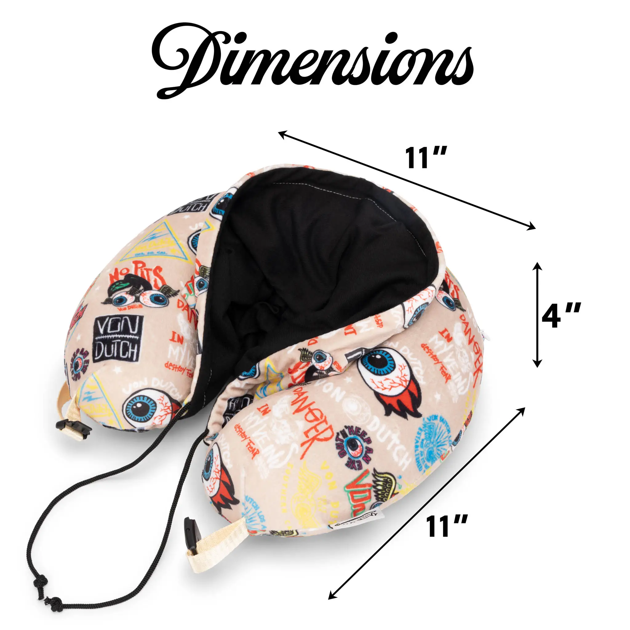 Jax Hooded Memory Foam Travel Neck Pillow - Image 4
