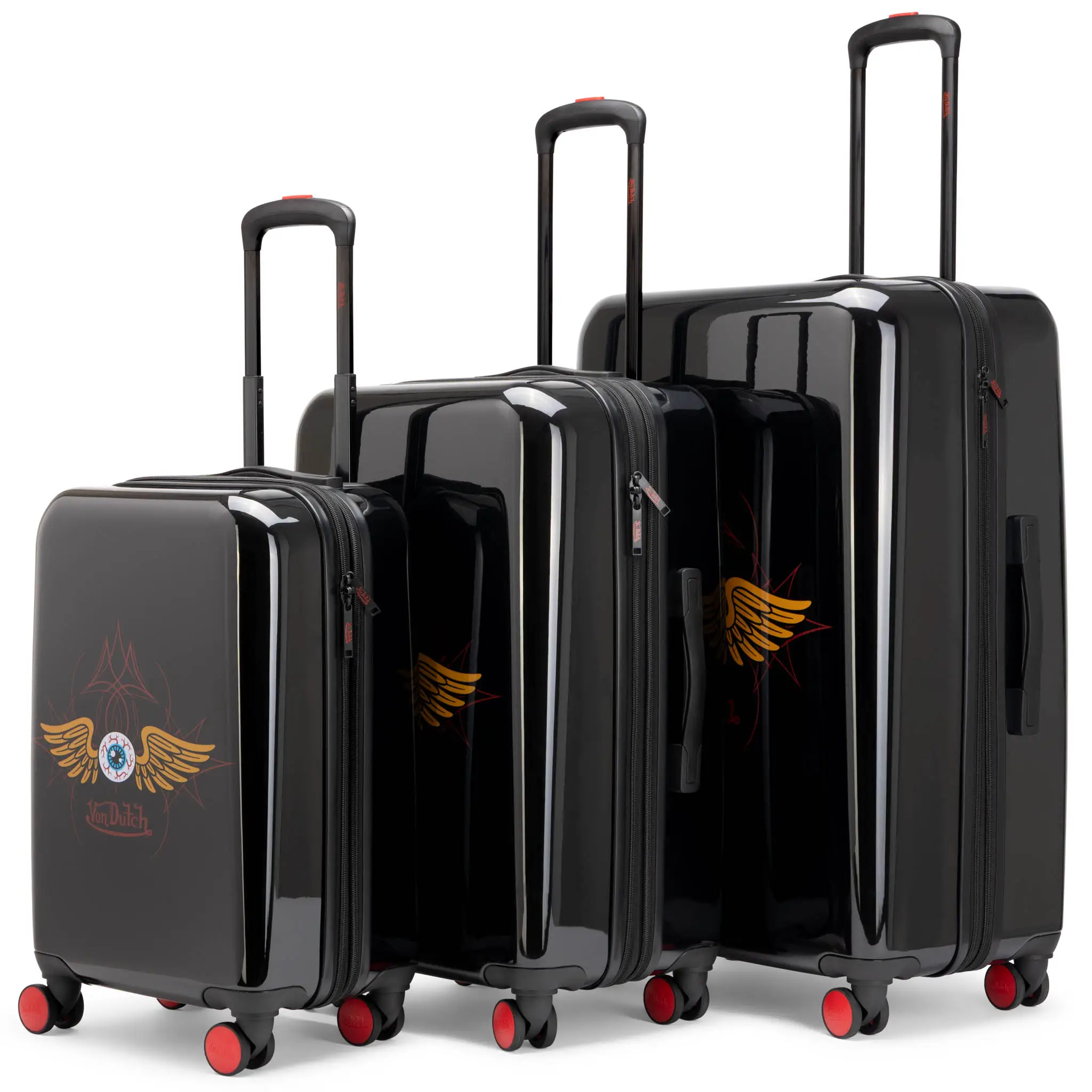 Kustom Kulture 3-Piece Expandable Hardside Spinner Luggage Set - Image 10