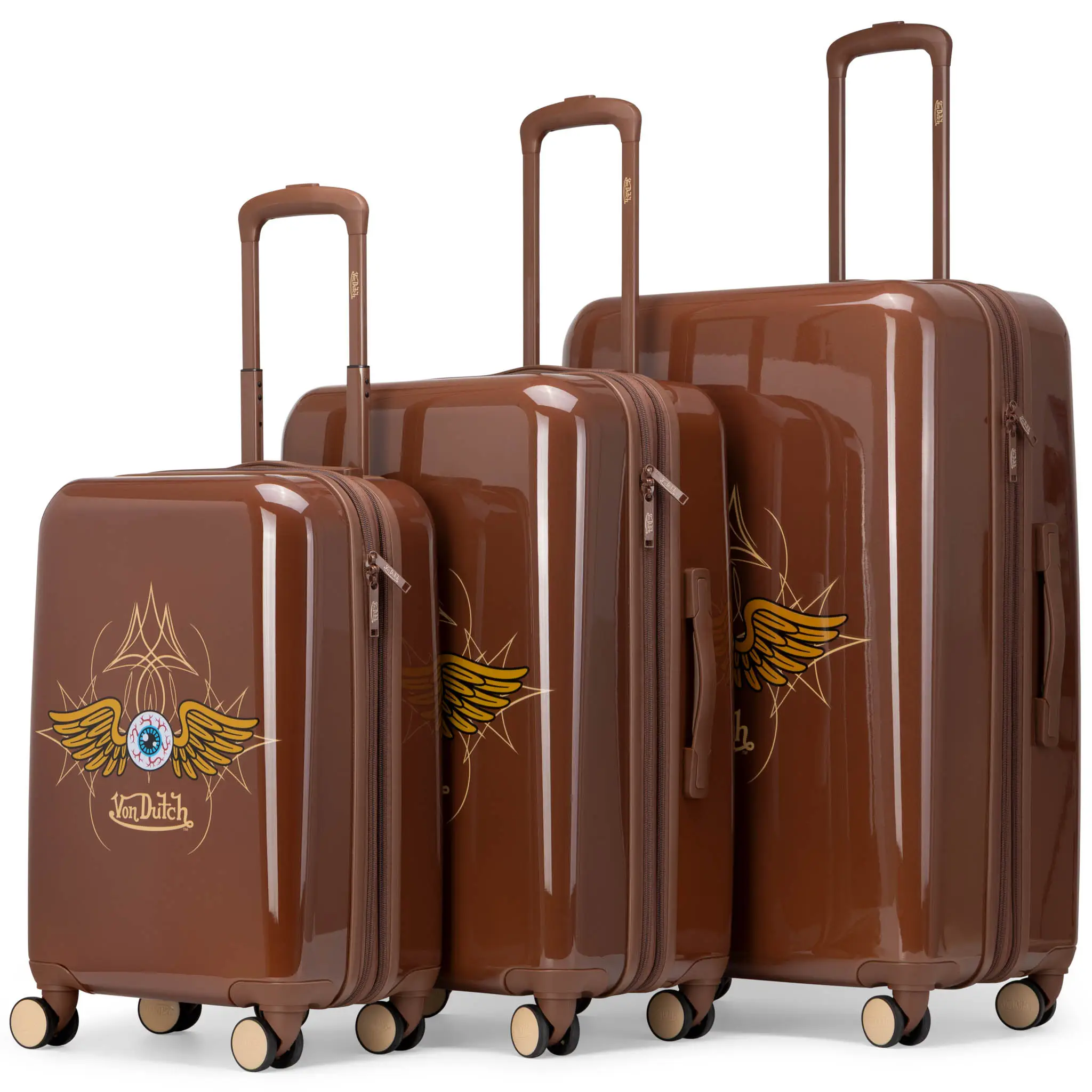 Kustom Kulture 3-Piece Expandable Hardside Spinner Luggage Set - Image 11