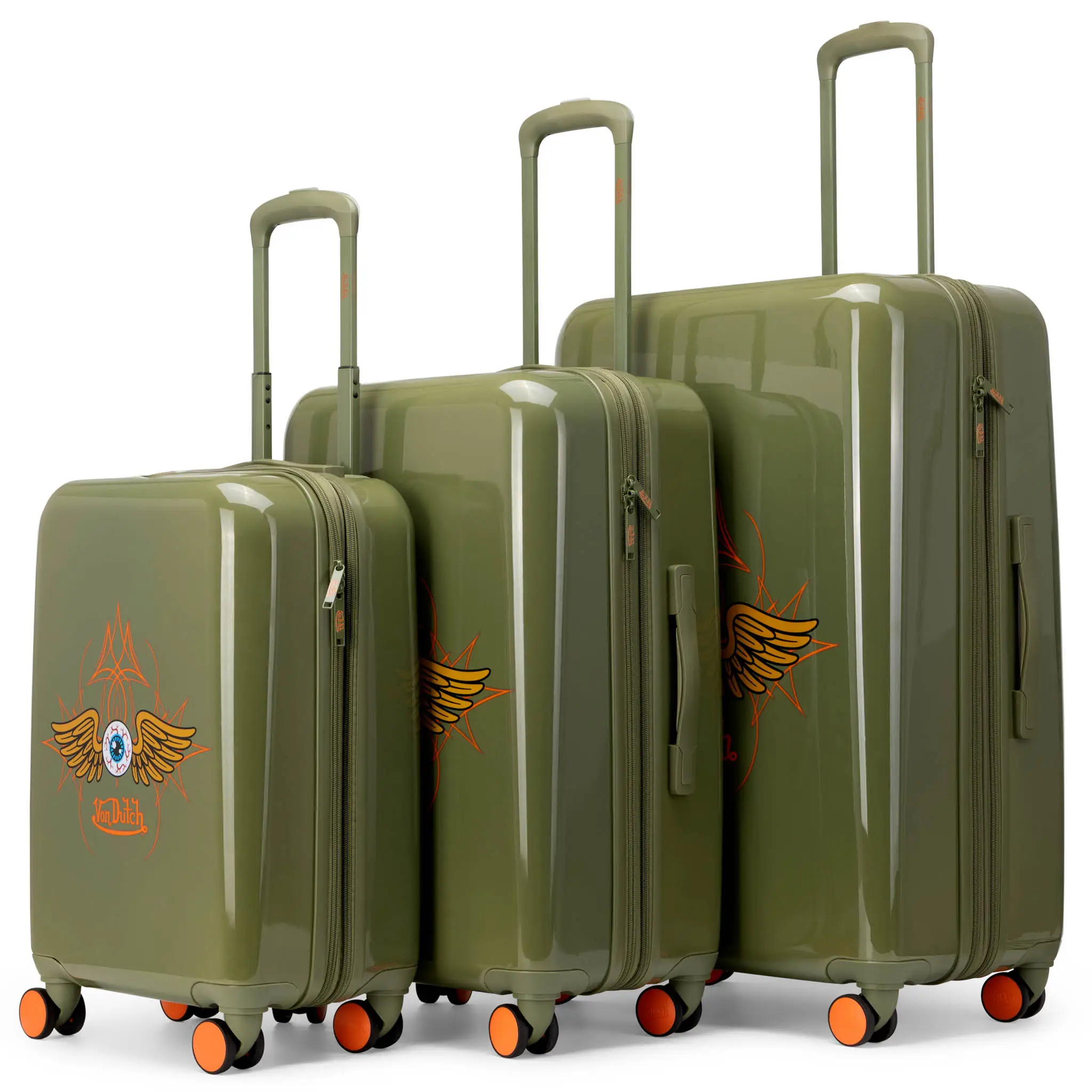 Kustom Kulture 3-Piece Expandable Hardside Spinner Luggage Set - Image 12