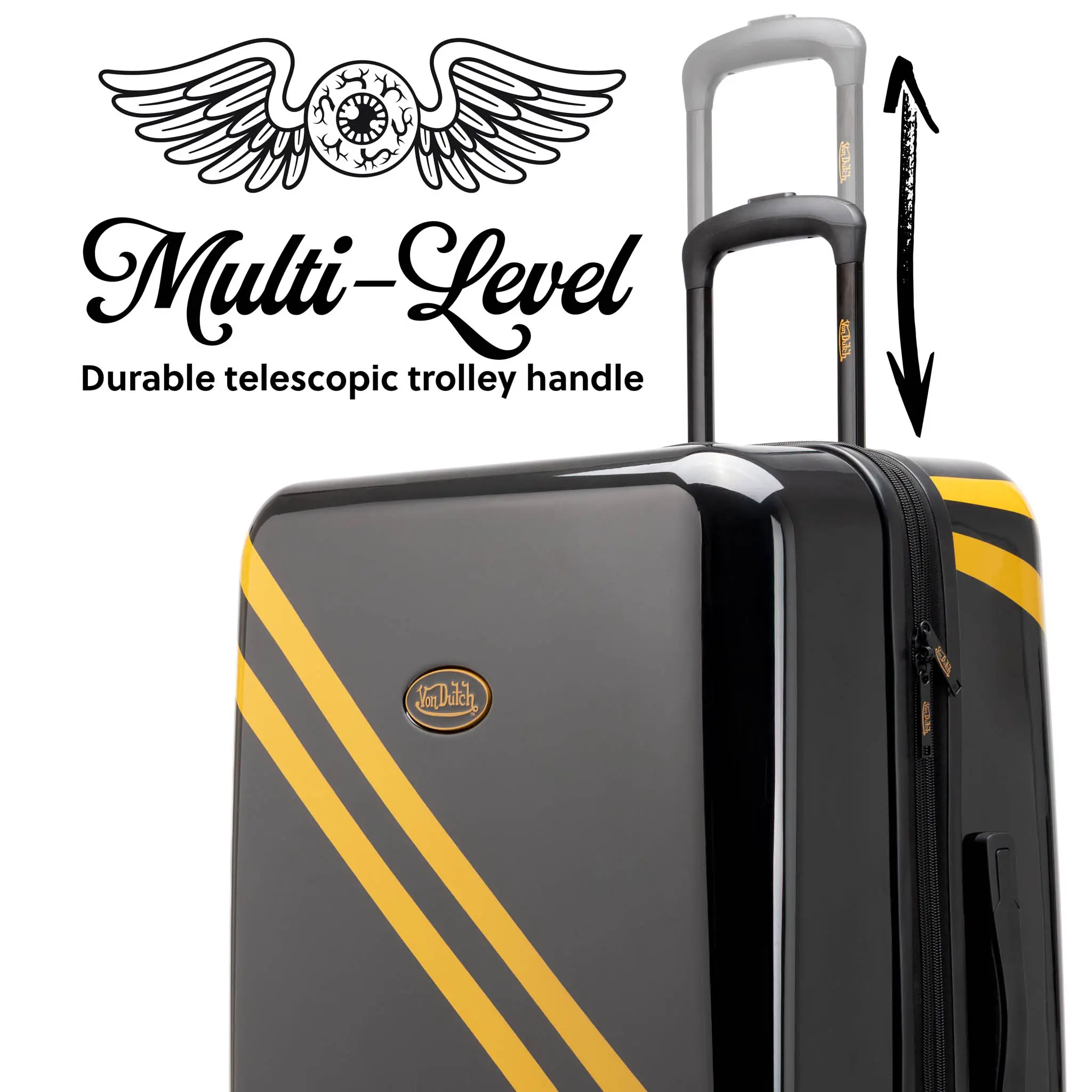 Kustom Kulture 3-Piece Expandable Hardside Spinner Luggage Set - Image 5