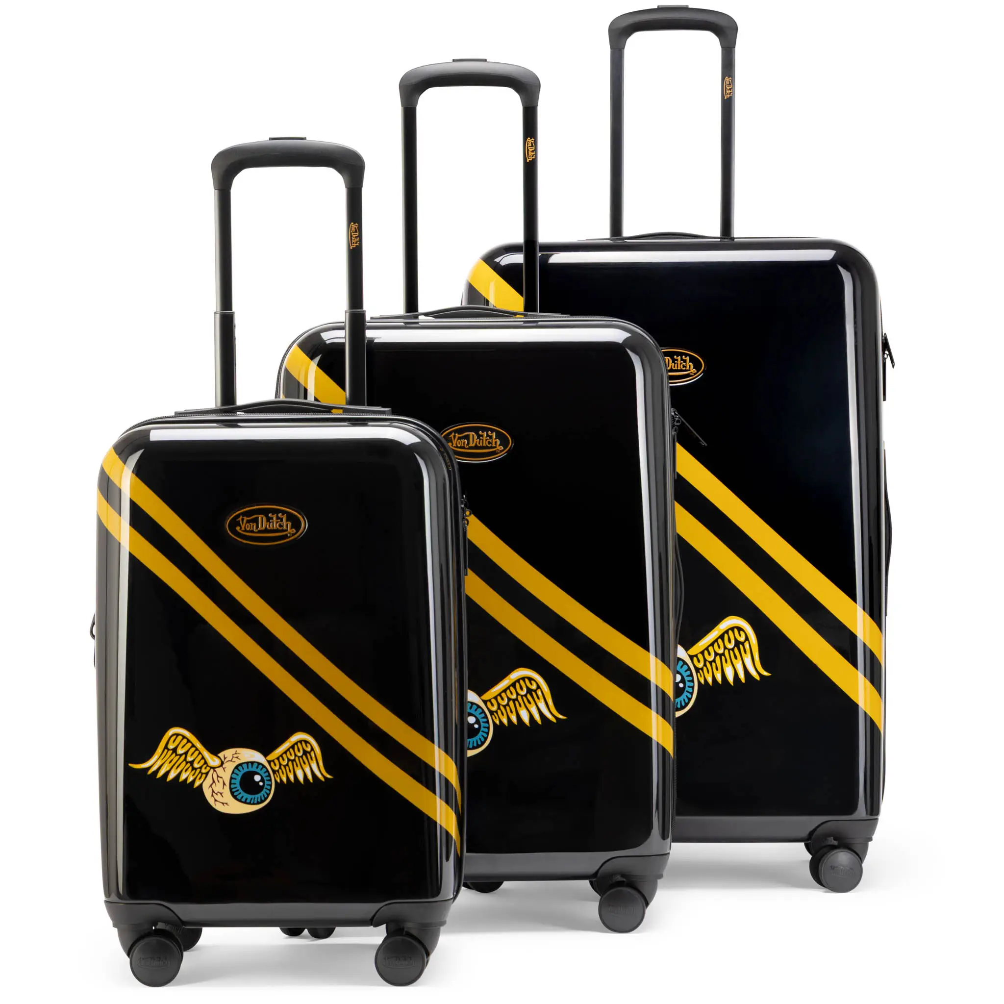 Kustom Kulture 3-Piece Expandable Hardside Spinner Luggage Set - Image 6