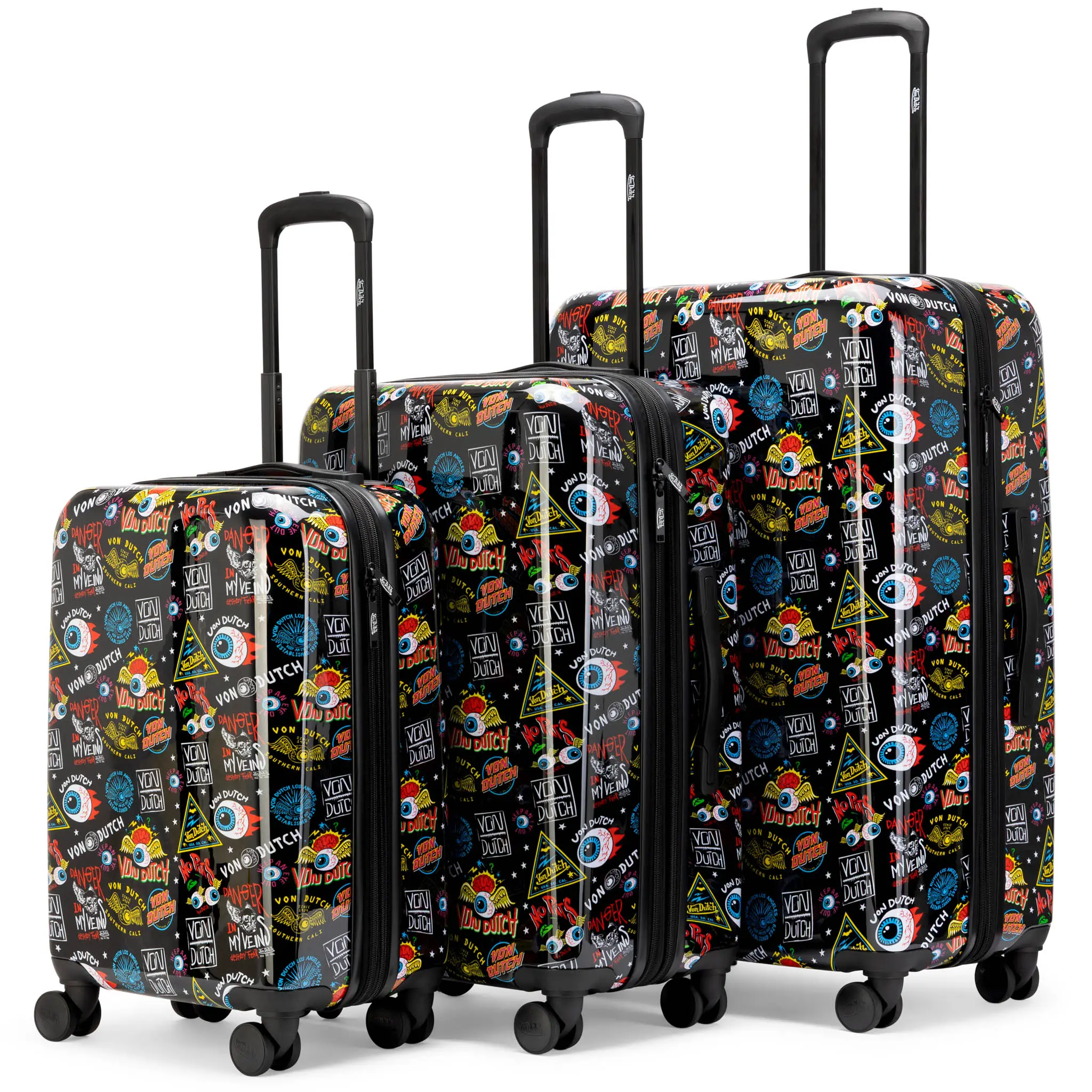 Kustom Kulture 3-Piece Expandable Hardside Spinner Luggage Set - Image 8
