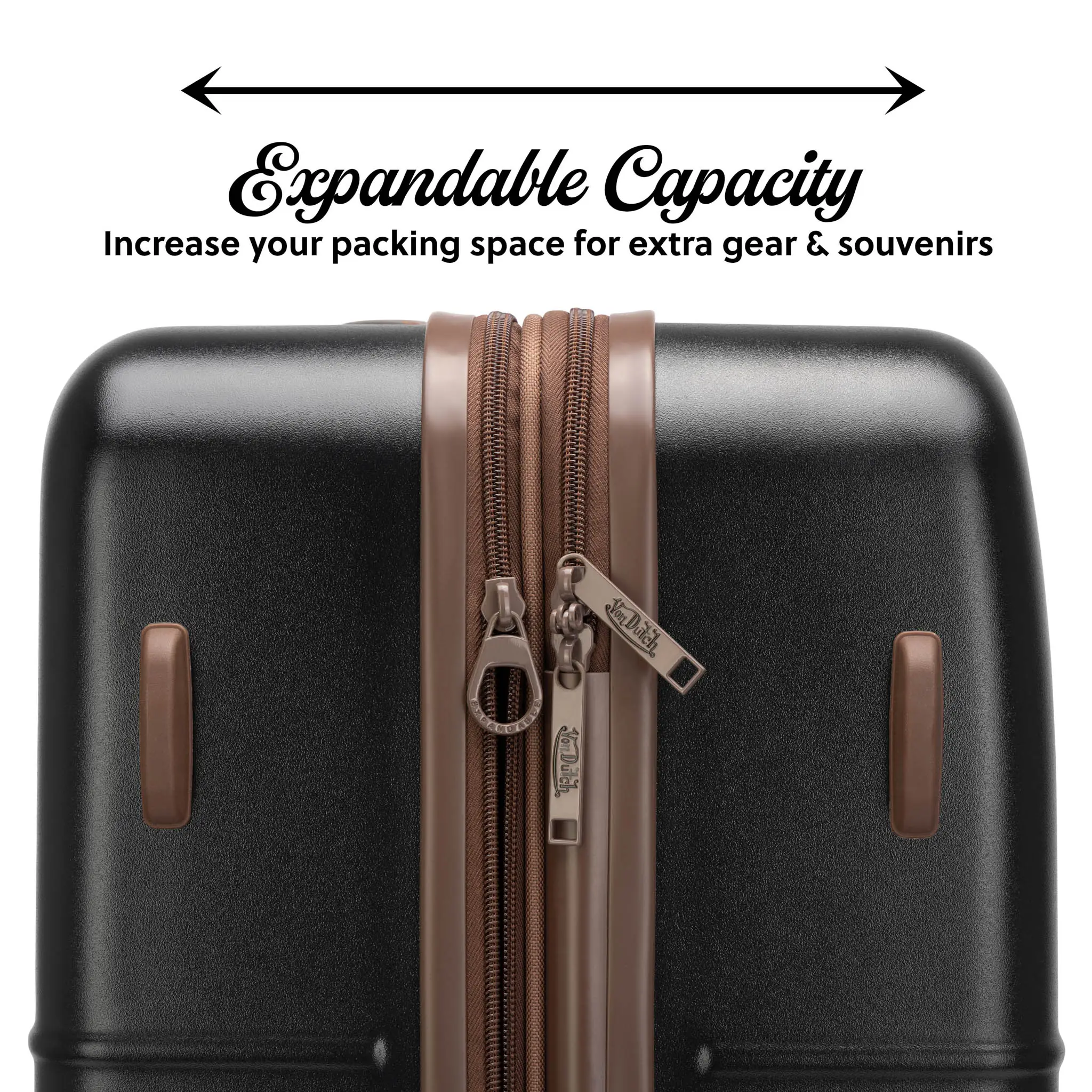 Retro Trek 3-Piece Expandable Hardside Spinner Luggage Set - Image 3