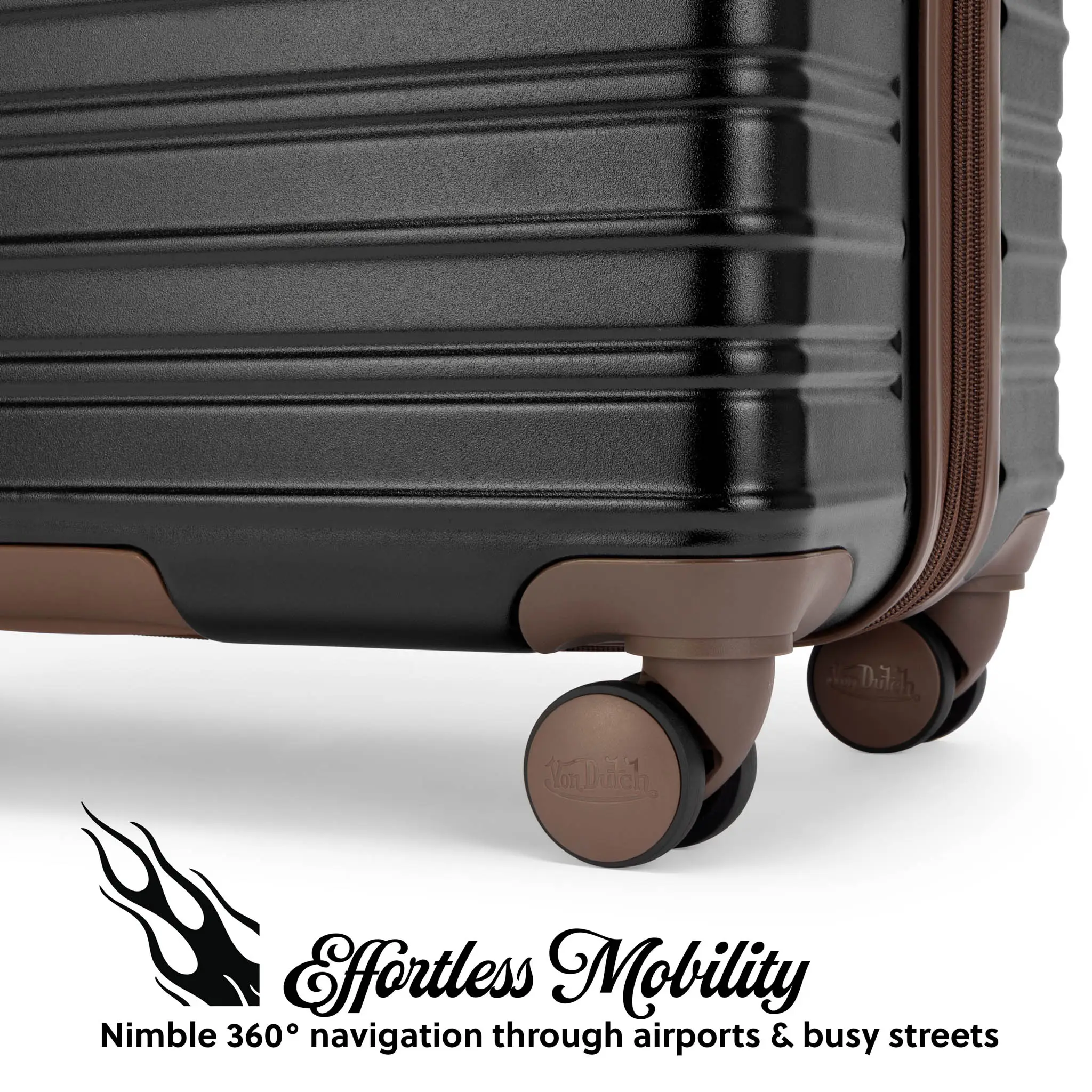 Retro Trek 3-Piece Expandable Hardside Spinner Luggage Set - Image 4