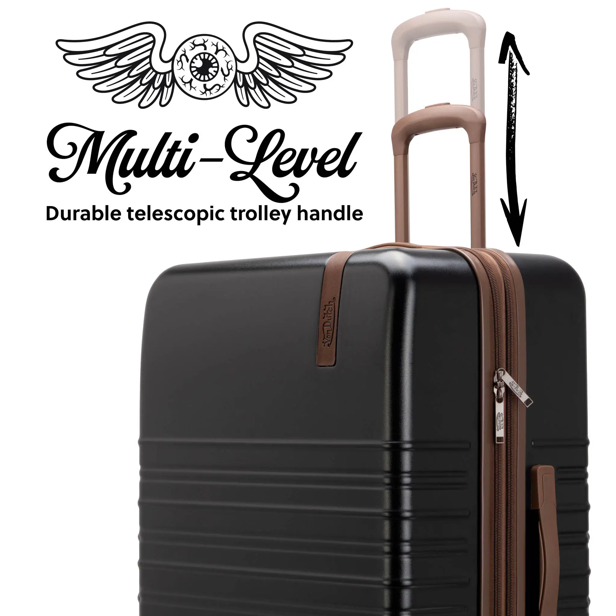 Retro Trek 3-Piece Expandable Hardside Spinner Luggage Set - Image 5