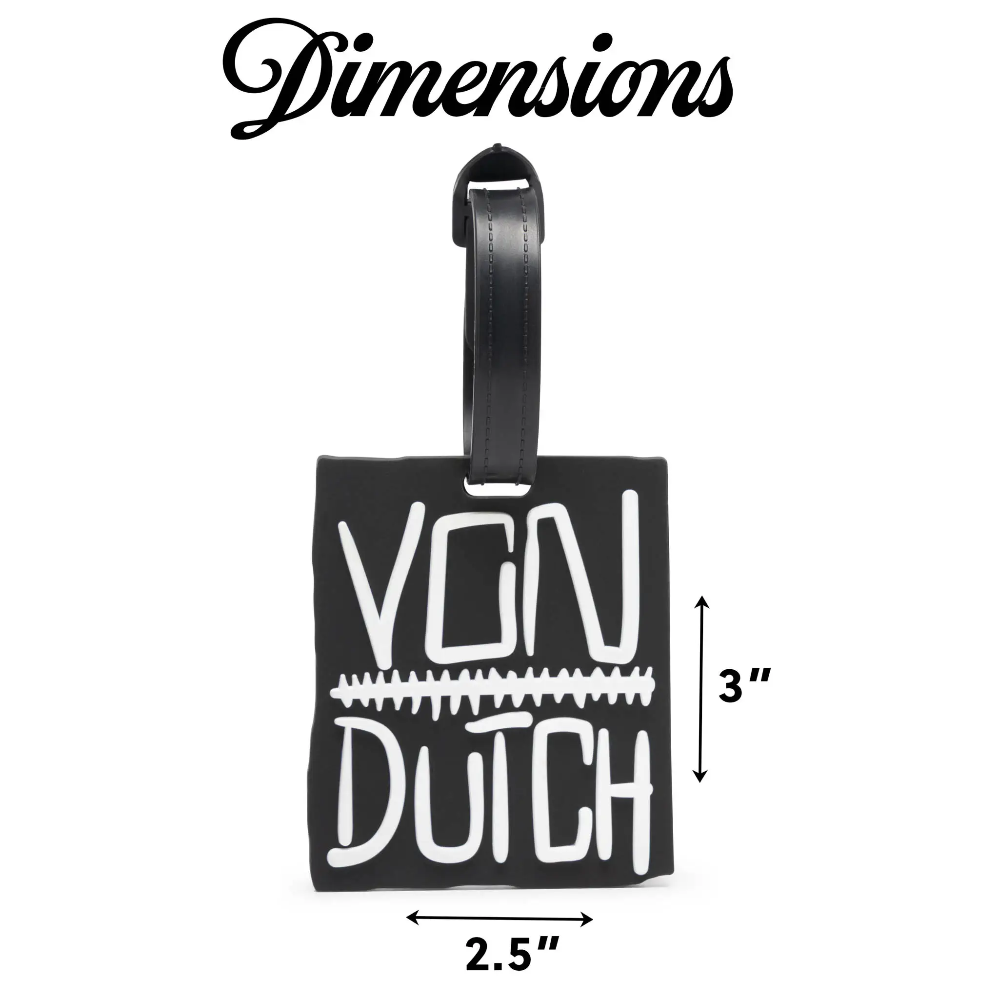 Stitched 2-Piece Suitcase ID Tag Set with Adjustable Straps - Image 5