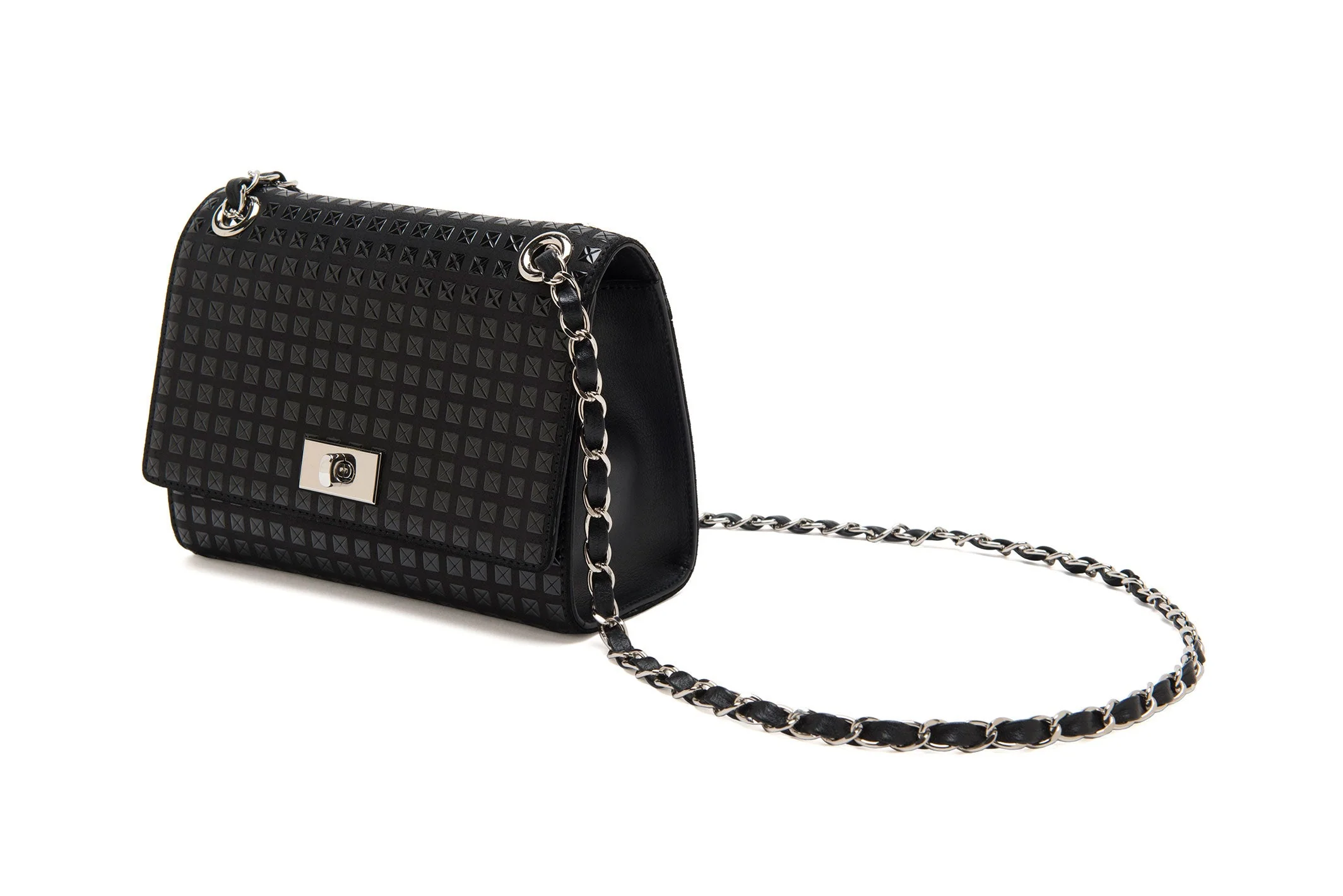 W Chain Shoulder Bag - Studs - Image 2