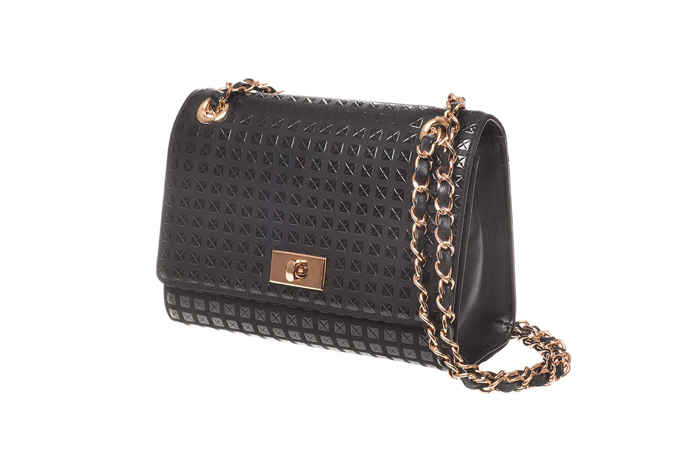 W Chain Shoulder Bag - Studs - Image 5