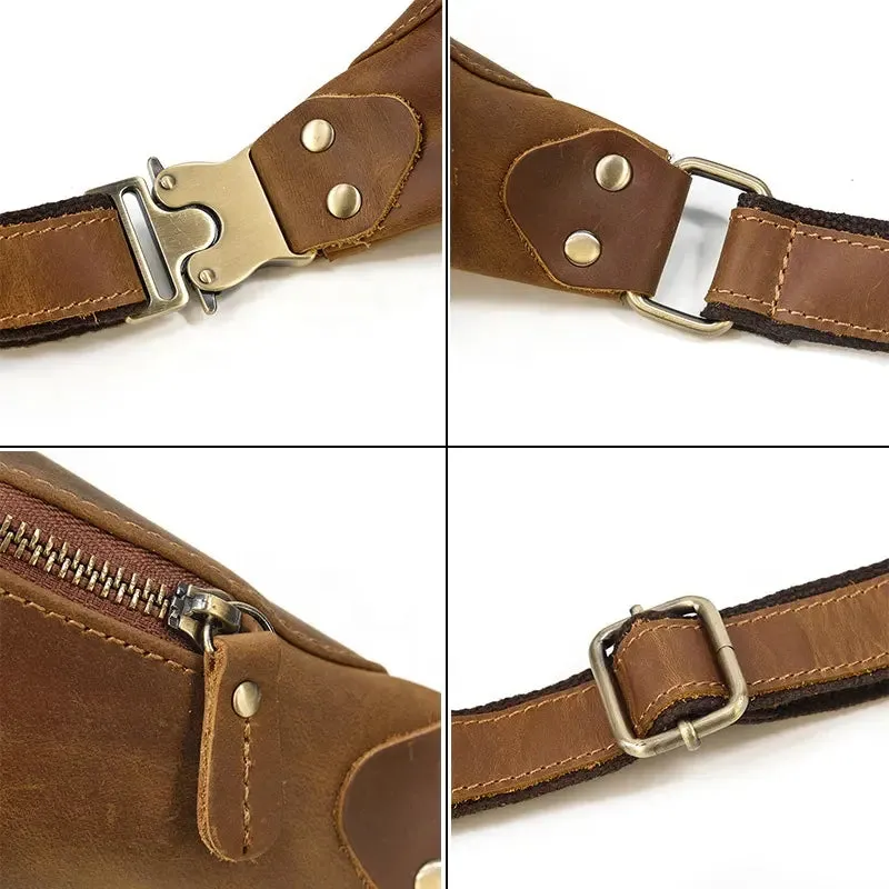 Wagner Leather Waist Bag | Full Grain Leather Fanny Pack - Image 10