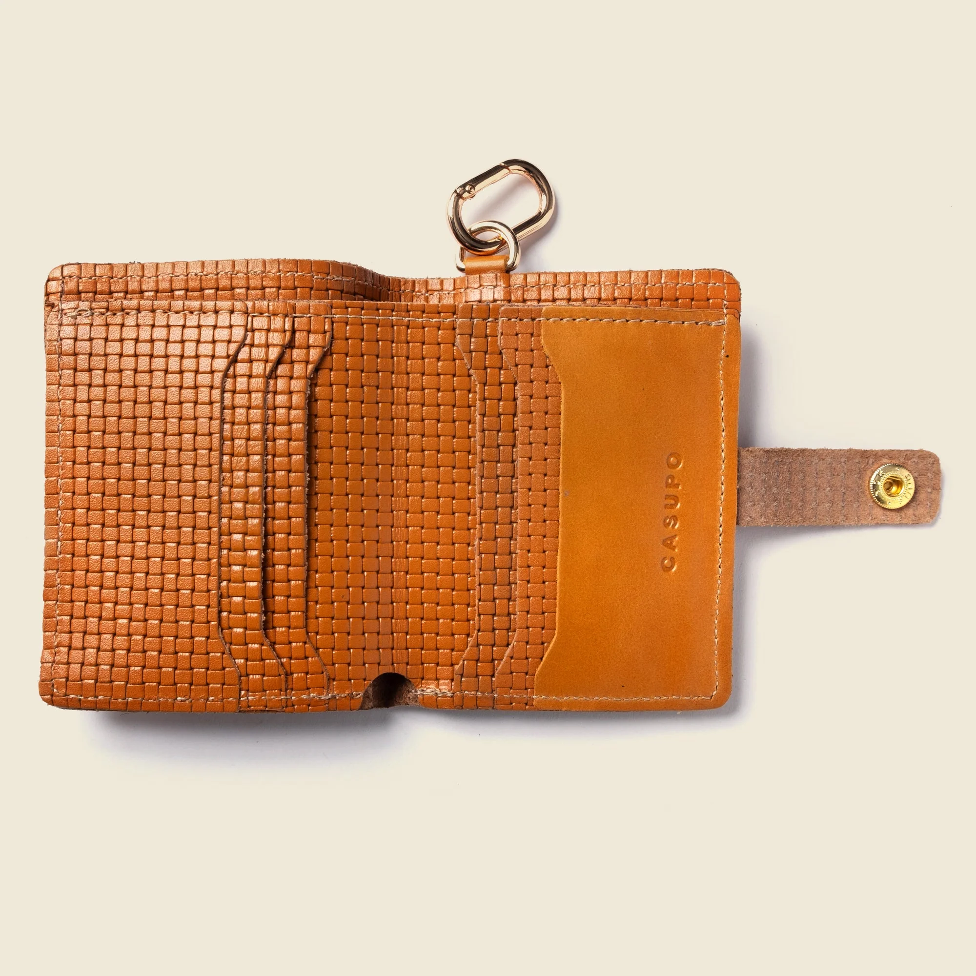 Wallet with Snap and Key Ring - Tan Limited Edition - Image 3