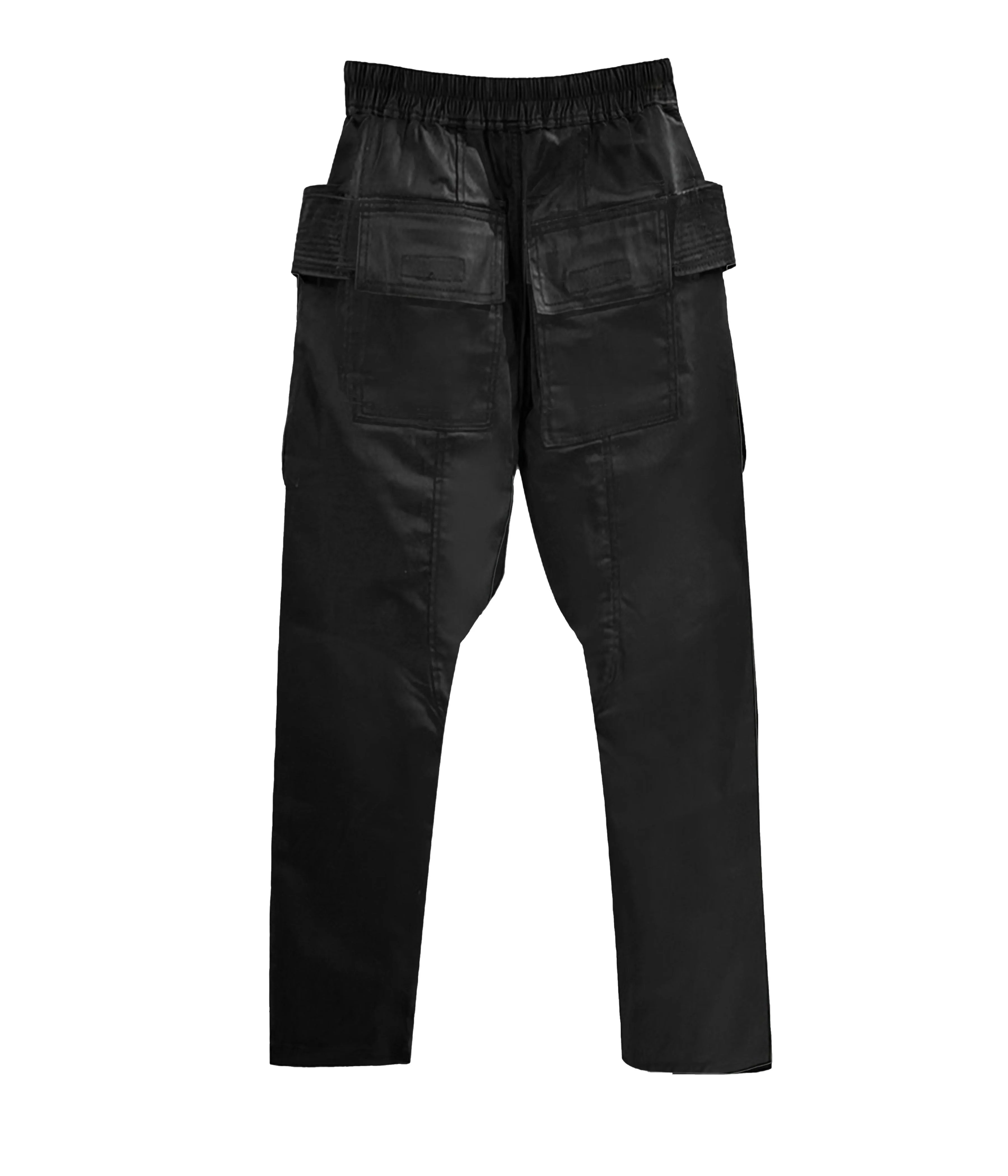 WAXED DROP-CROTCH DRAWSTRING CARGO PANTS - Image 2