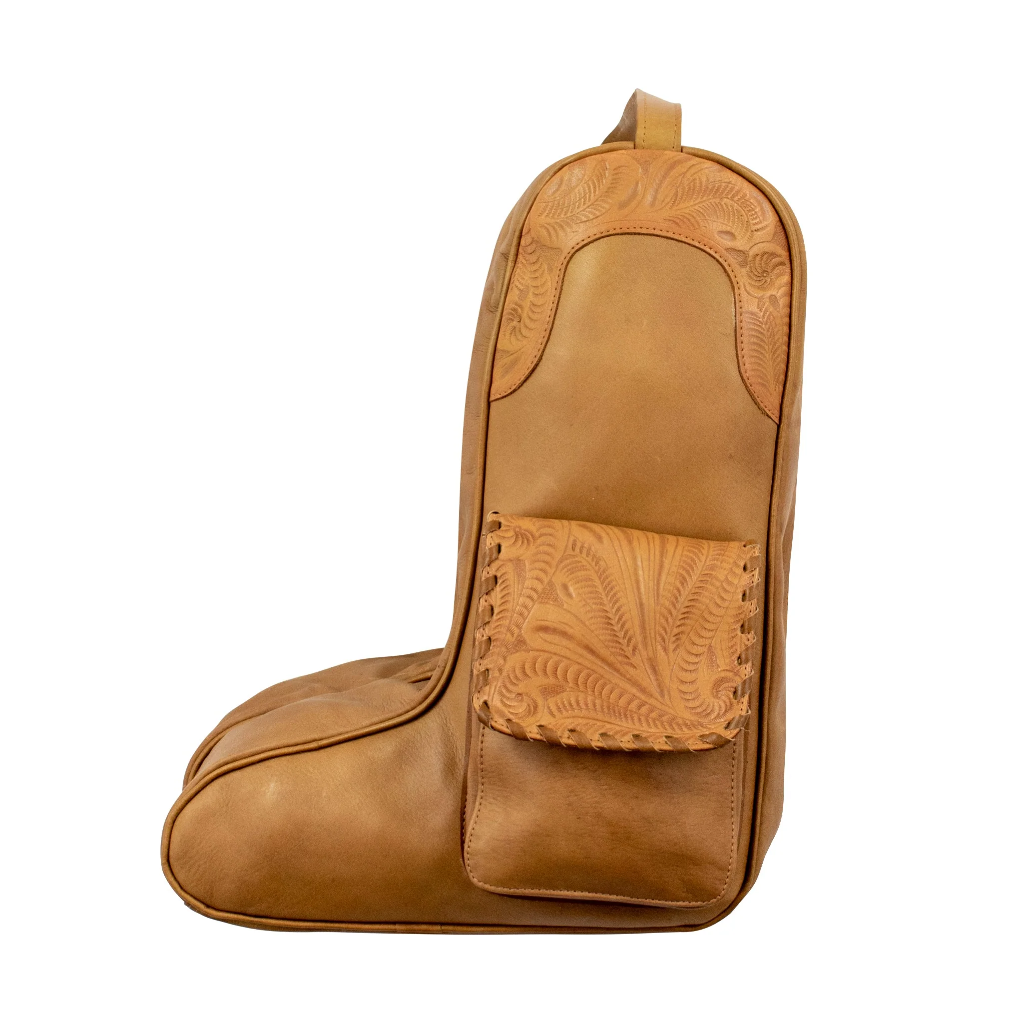 Waxed Leather Boot Bag w/ 2 Individual Compartments - Image 3
