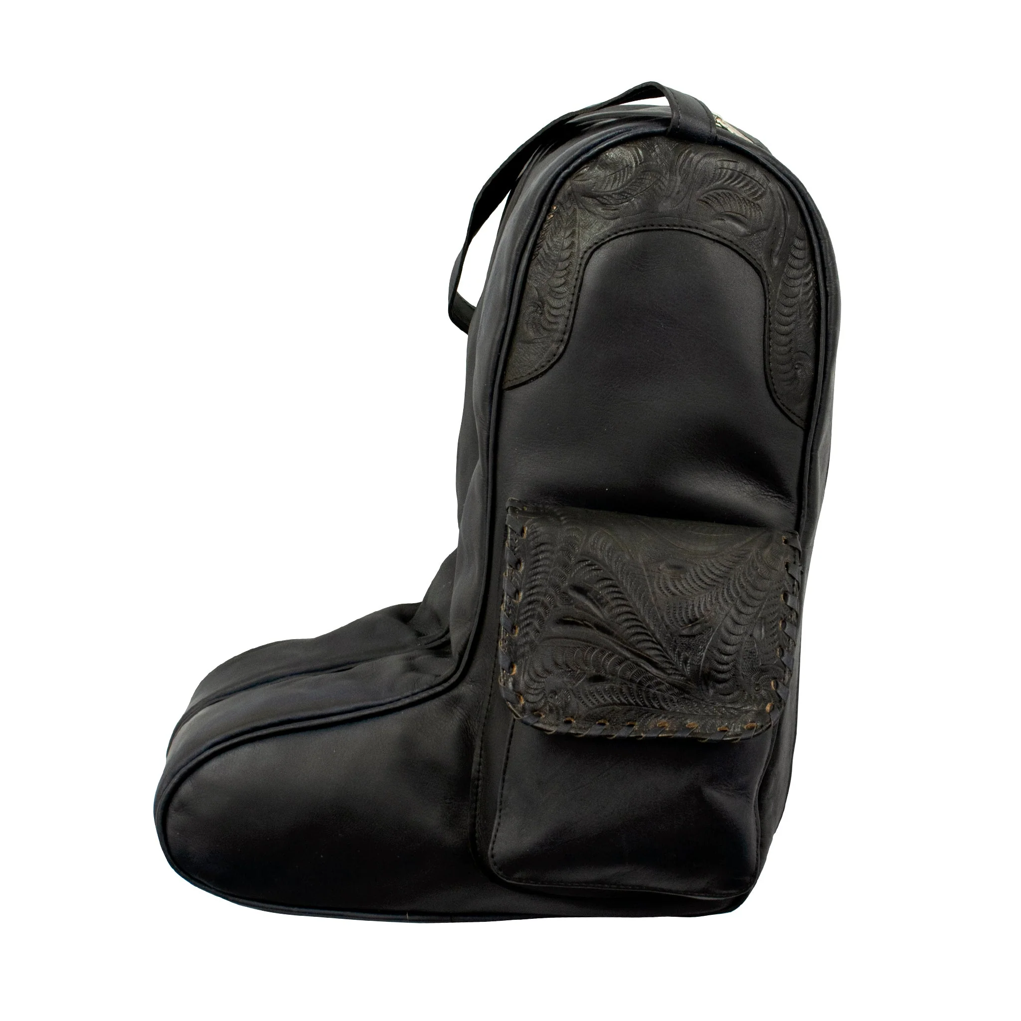 Waxed Leather Boot Bag w/ 2 Individual Compartments - Image 4
